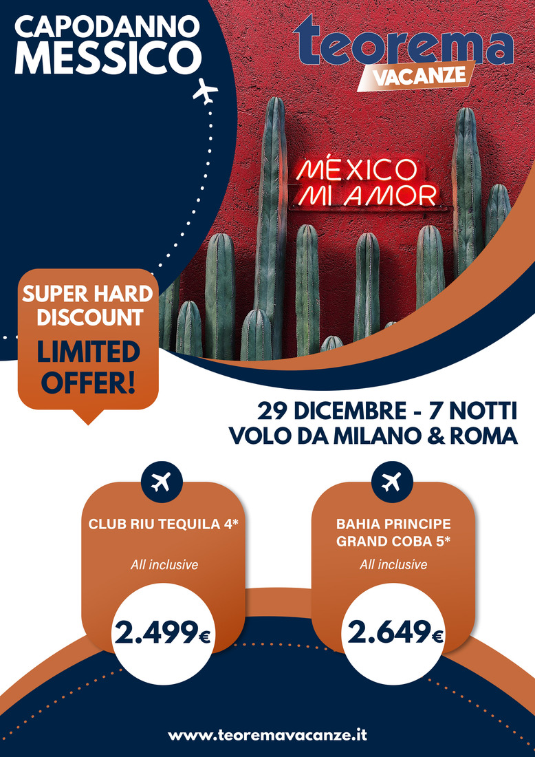 Capodanno Messico da Milano e Roma