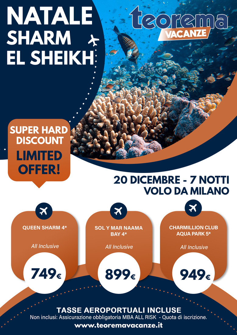 Natale Sharm el sheikh da Milano