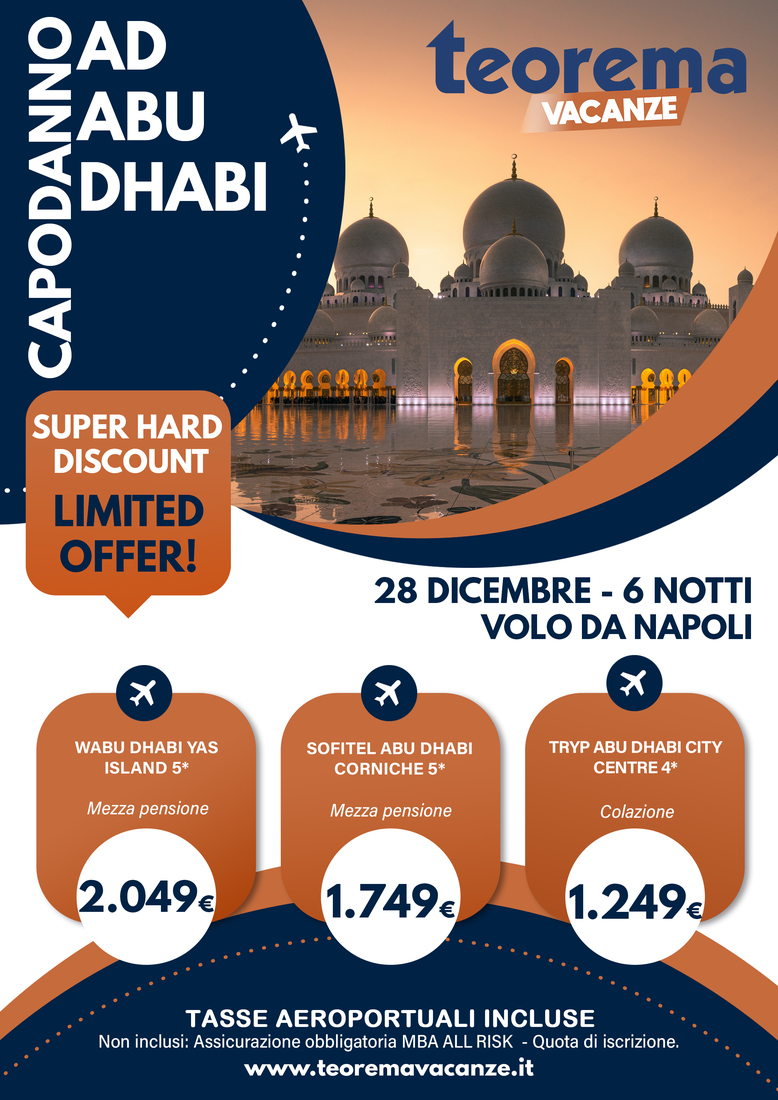 Capodanno Abu Dhabi da Napoli