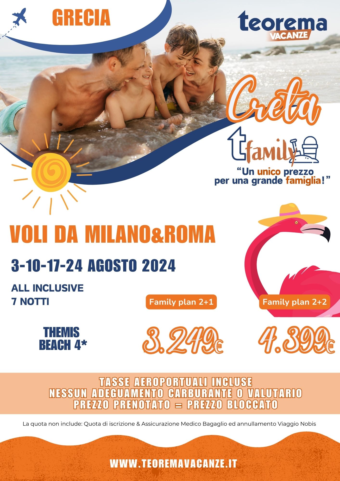 T FAMILY - CRETA - DA MILANO & ROMA *