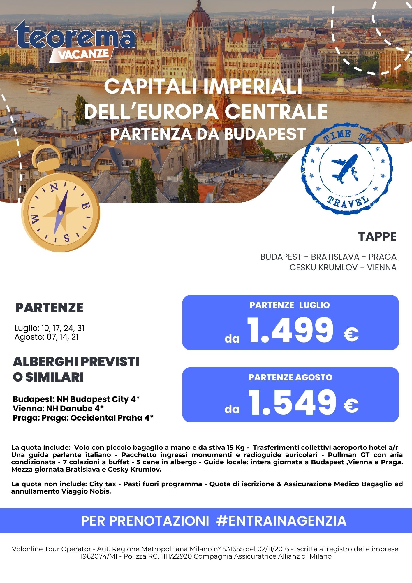 TOUR CAPITALI EUROPA CENTRALE 2024