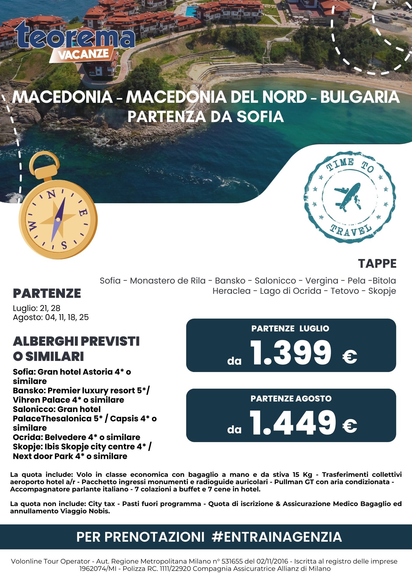 TOUR DELLA MACEDONIA, MACEDONIA DEL NORD & BULGARIA 2024