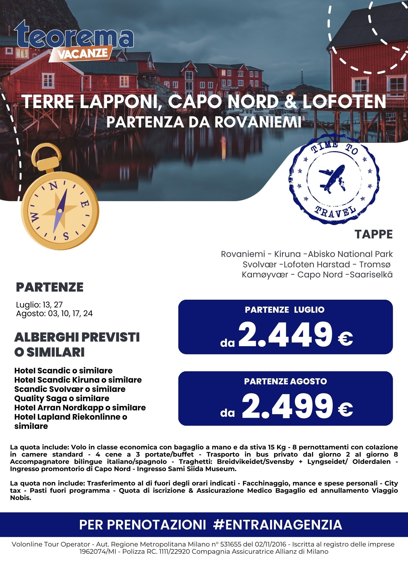 TERRE LAPPONI, CAPO NORD & LOFOTEN 2024