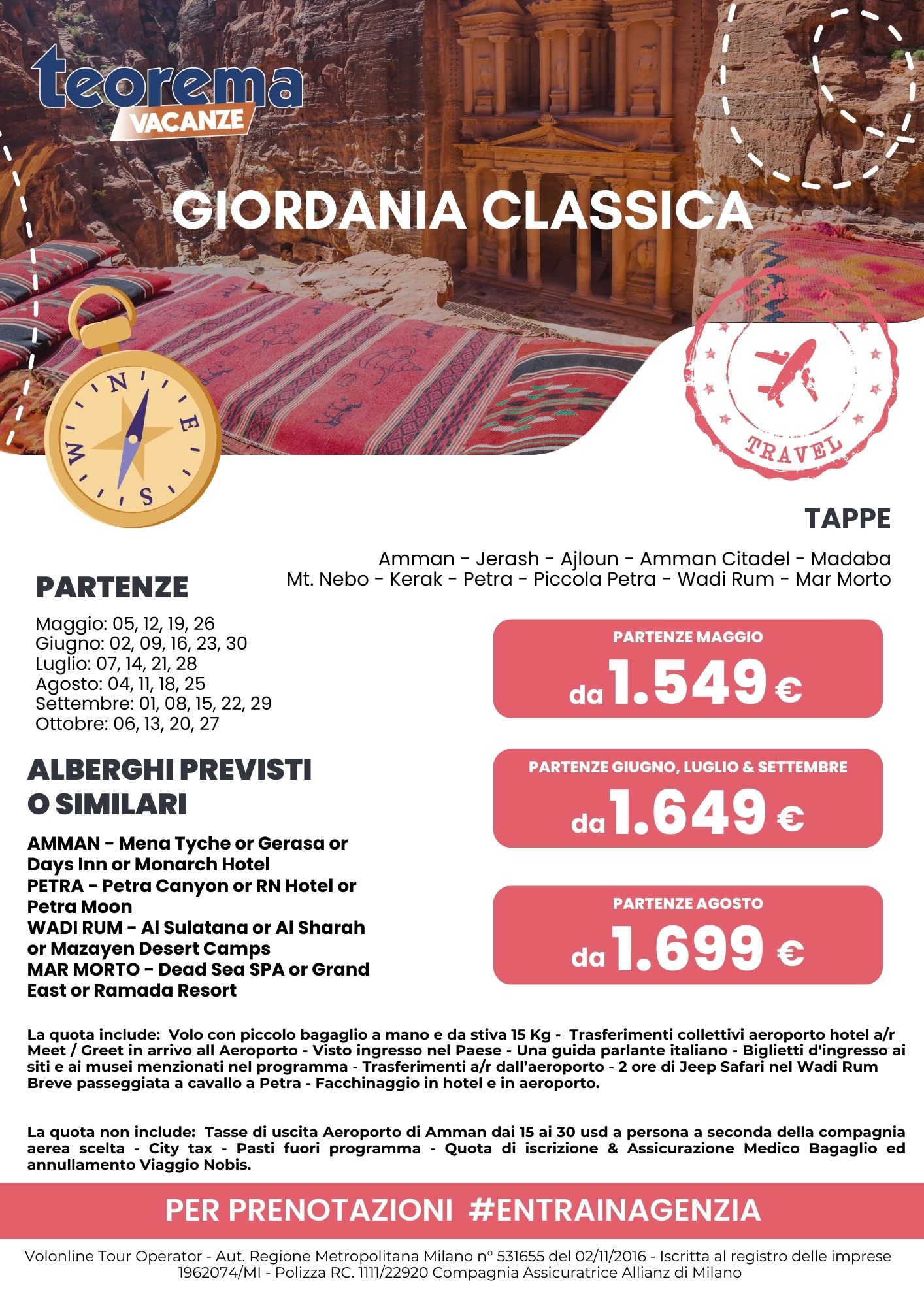TOUR GIORDANIA CLASSICA 2024