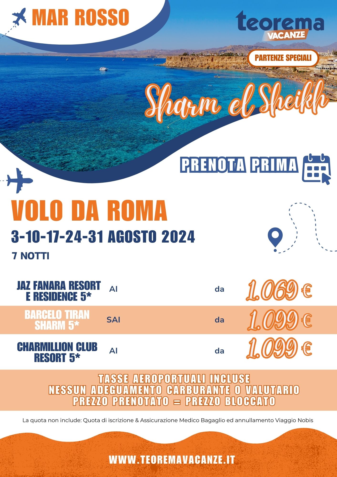 TEOREMA SUMMER 2024 - Sharm el sheikh DA ROMA agosto