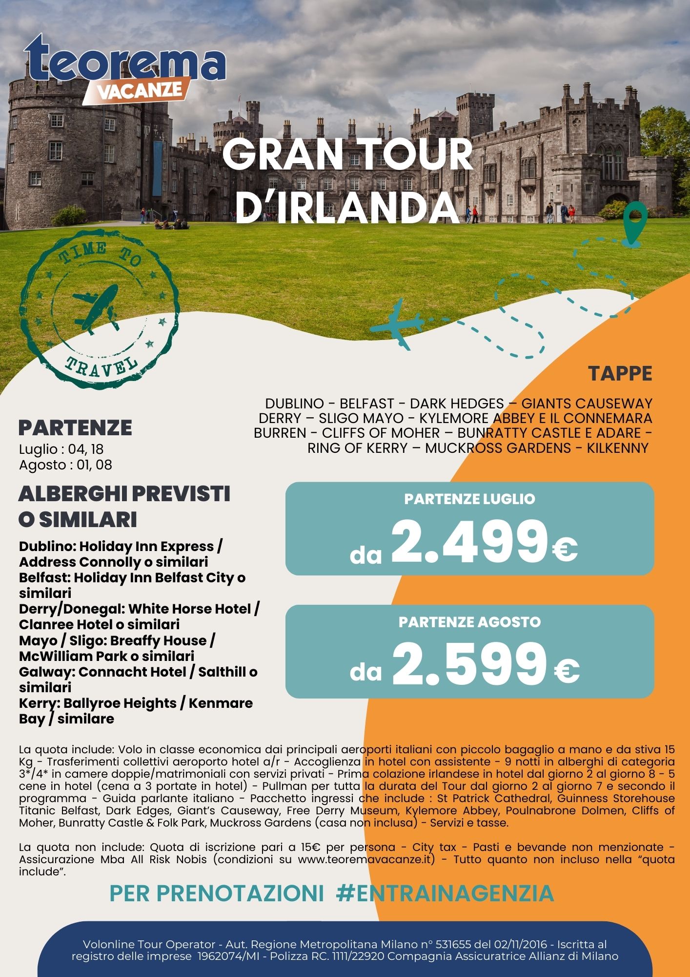 GRAN TOUR D'IRLANDA 2025