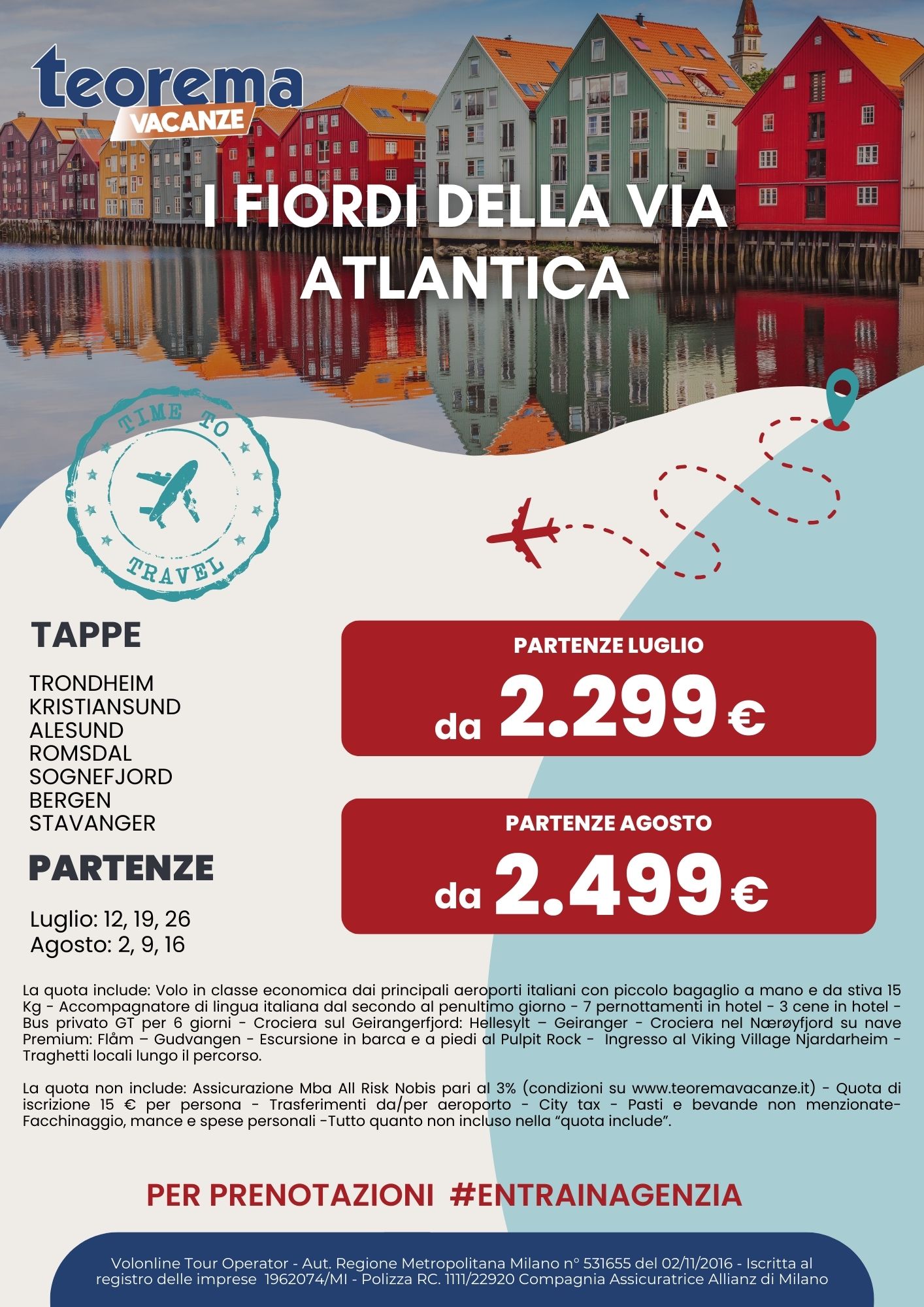 TOUR I FIORDI DELLA VIA ATLANTICA 2025