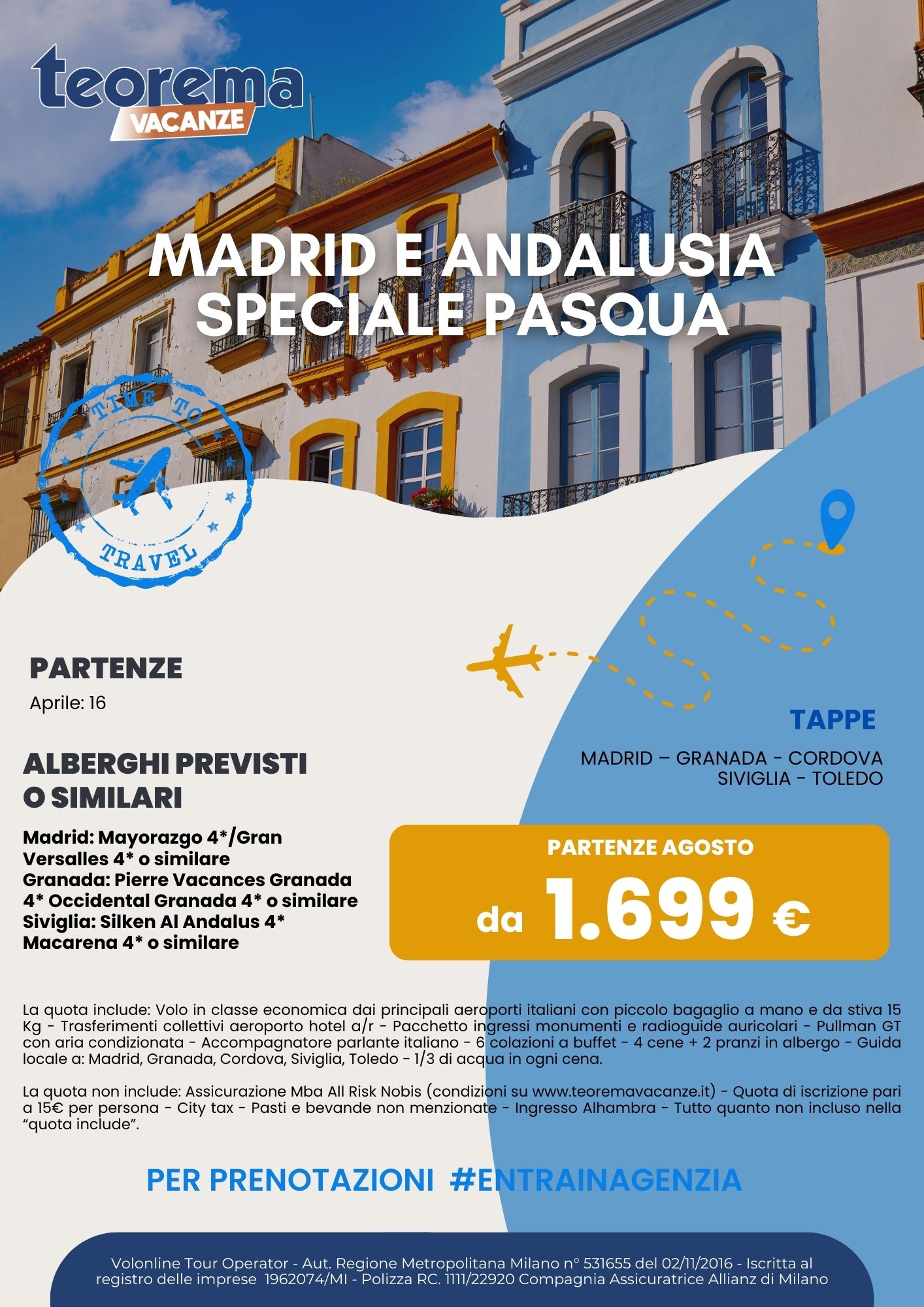 TOUR MADRID e ANDALUSIA SPECIALE PASQUA 2025