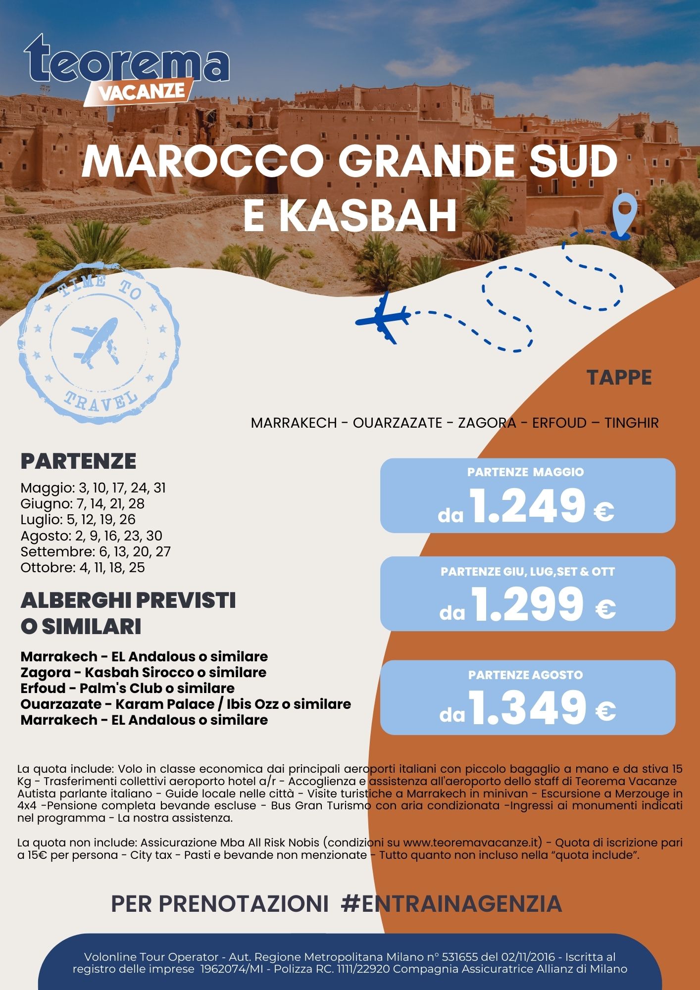 TOUR MAROCCO GRANDE SUD & KASBA 2025
