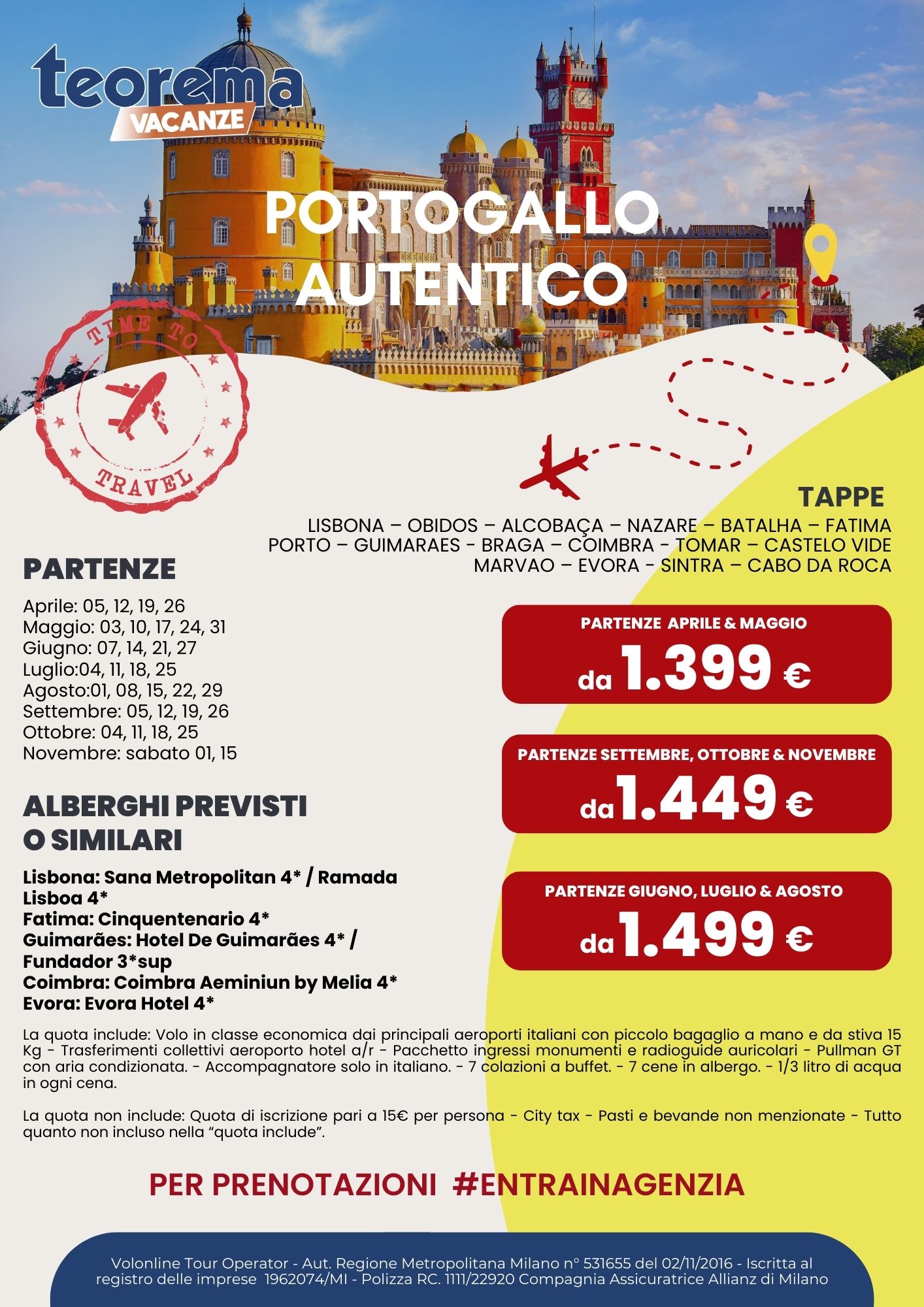 TOUR PORTOGALLO AUTENTICO 2025