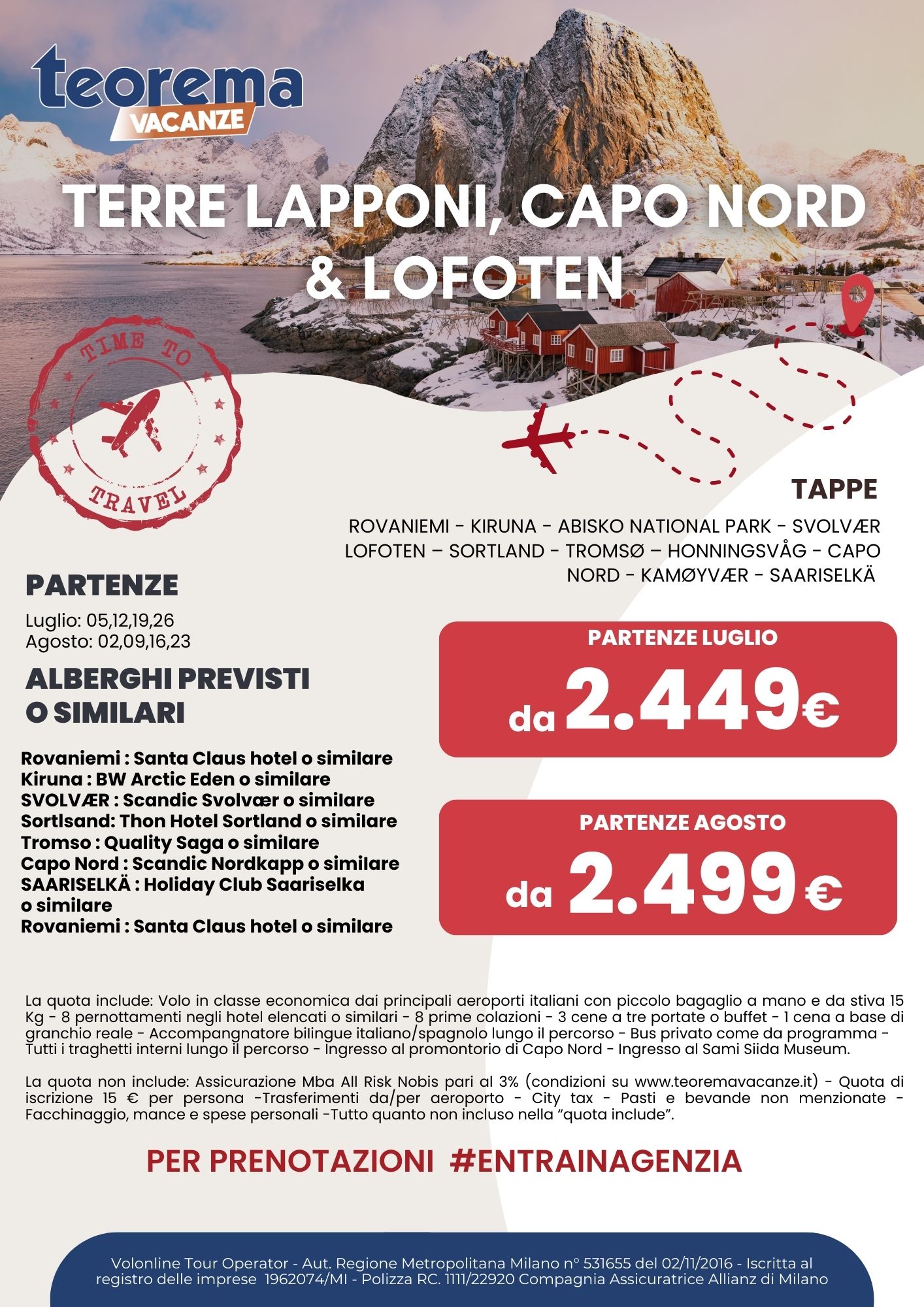 TOUR TERRE LAPPONI, CAPO NORD & LOFOTEN 2025