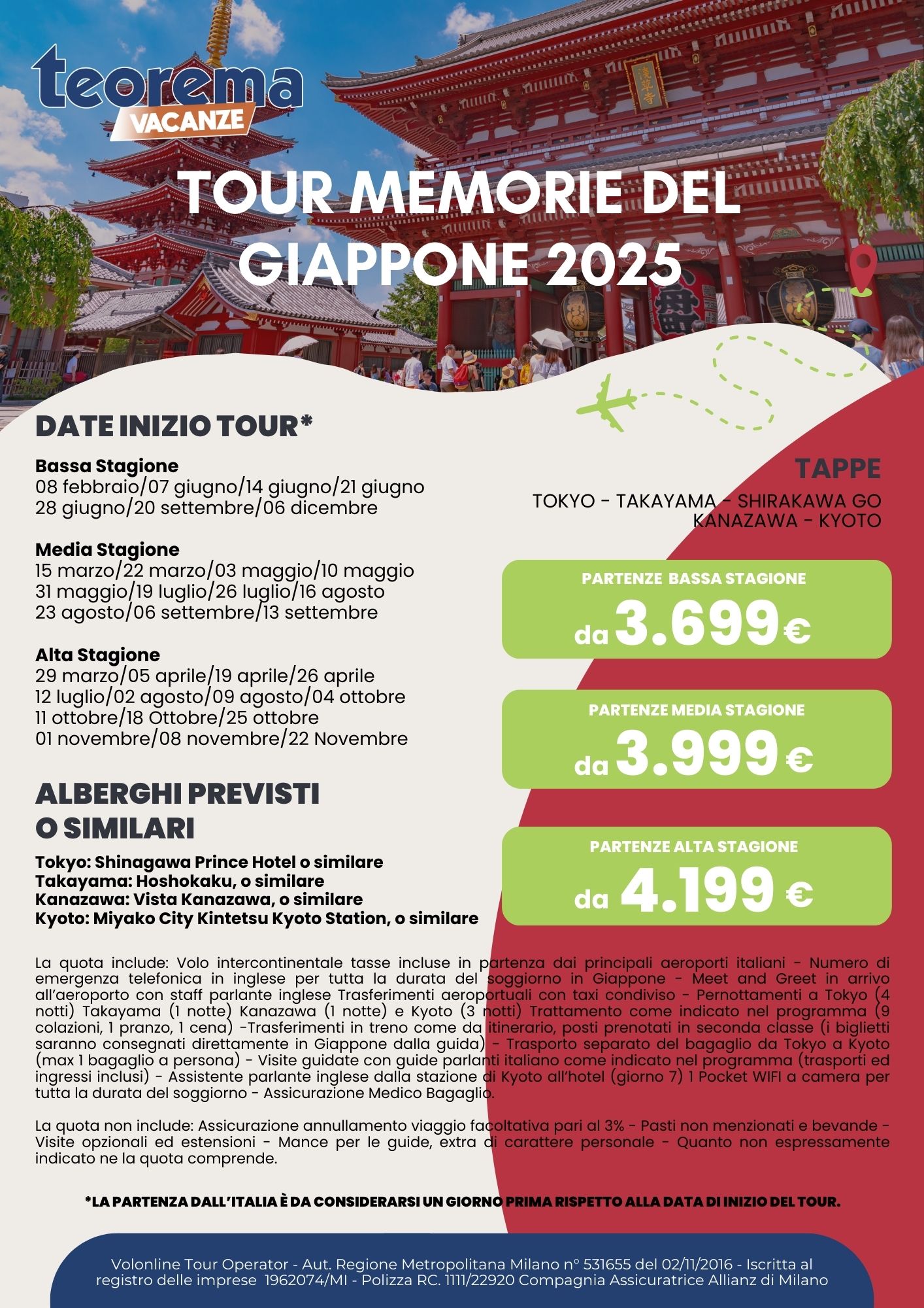 TOUR MEMORIE DEL GIAPPONE 2025