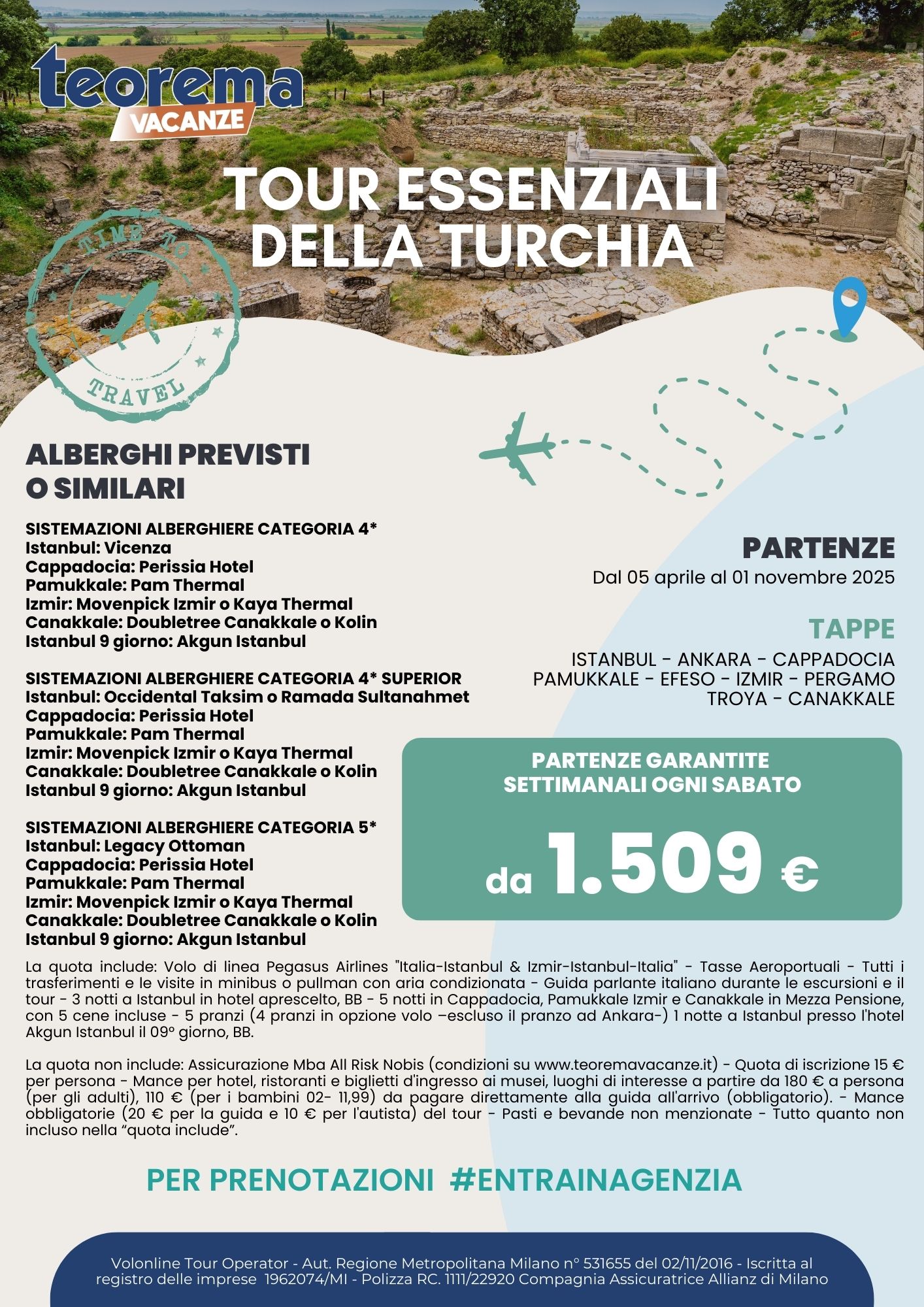 TOUR ESSENZIALI DELLA TURCHIA 2025