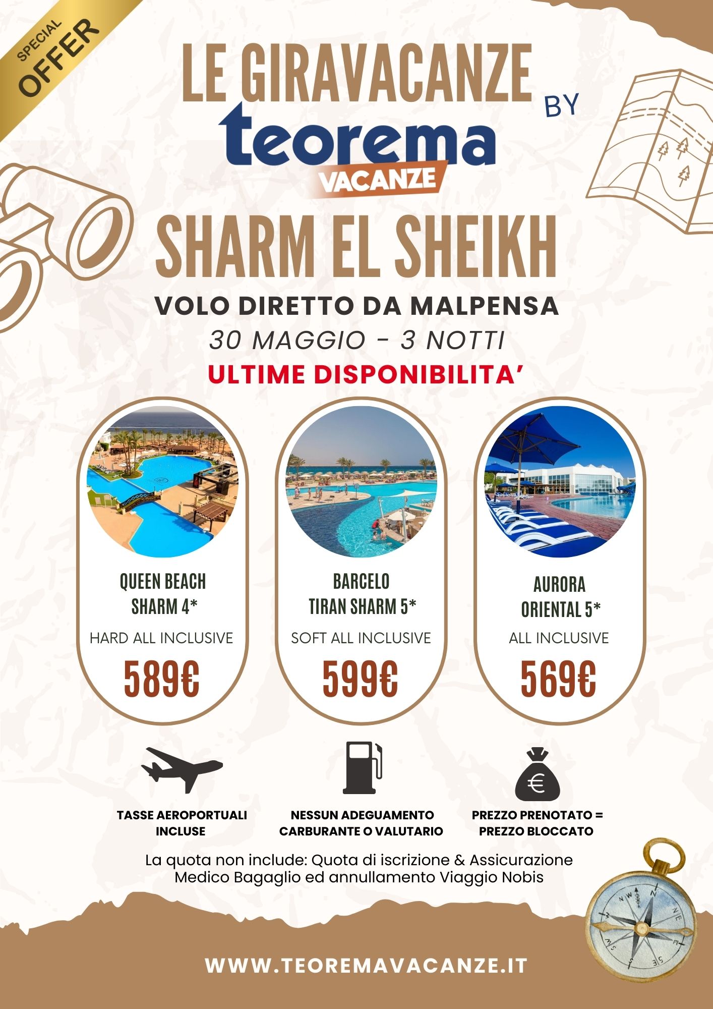 LE GIRAVACANZE - Sharm el sheikh 30 maggio da Milano