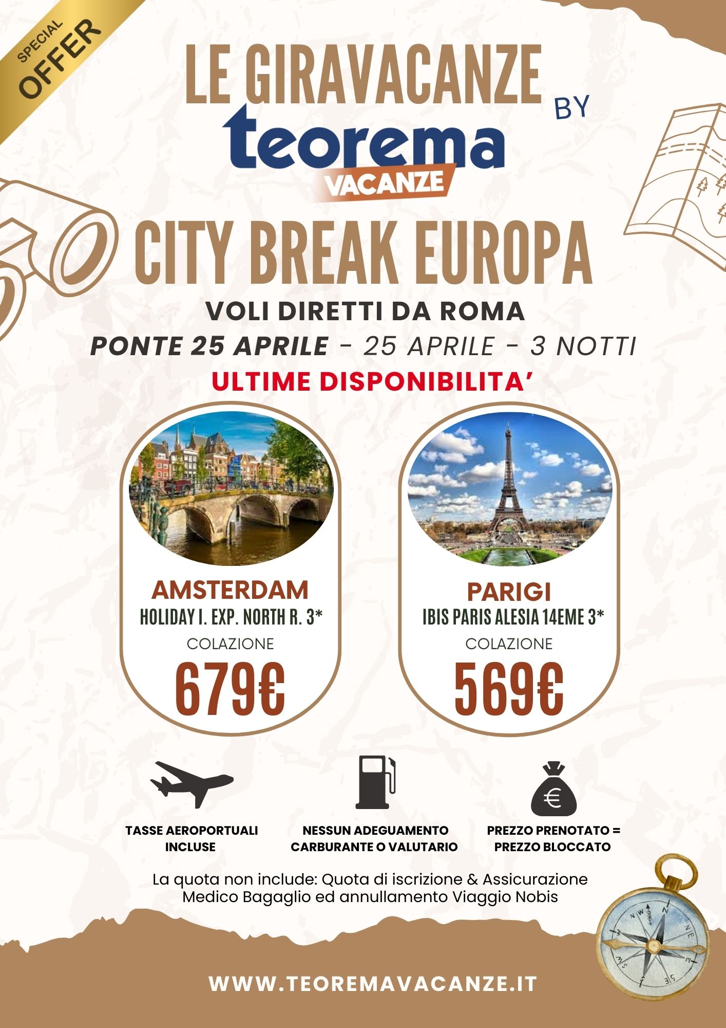 LE GIRAVACANZE - City Break EUROPA AMSTERDAM - PARIGI
