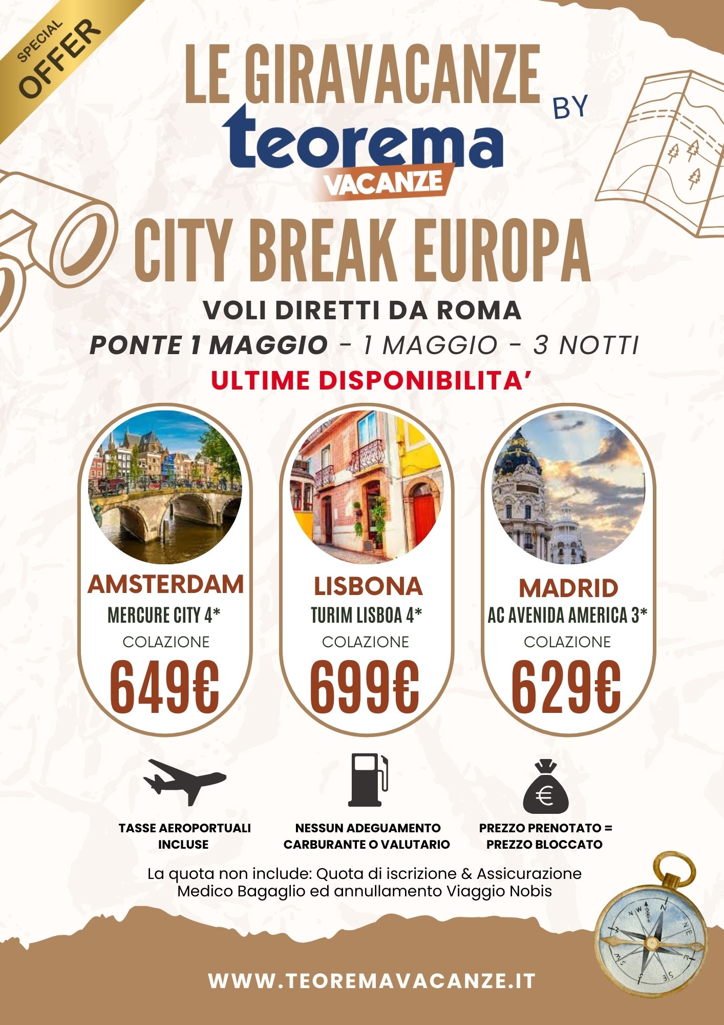 LE GIRAVACANZE - City Break EUROPA da Roma