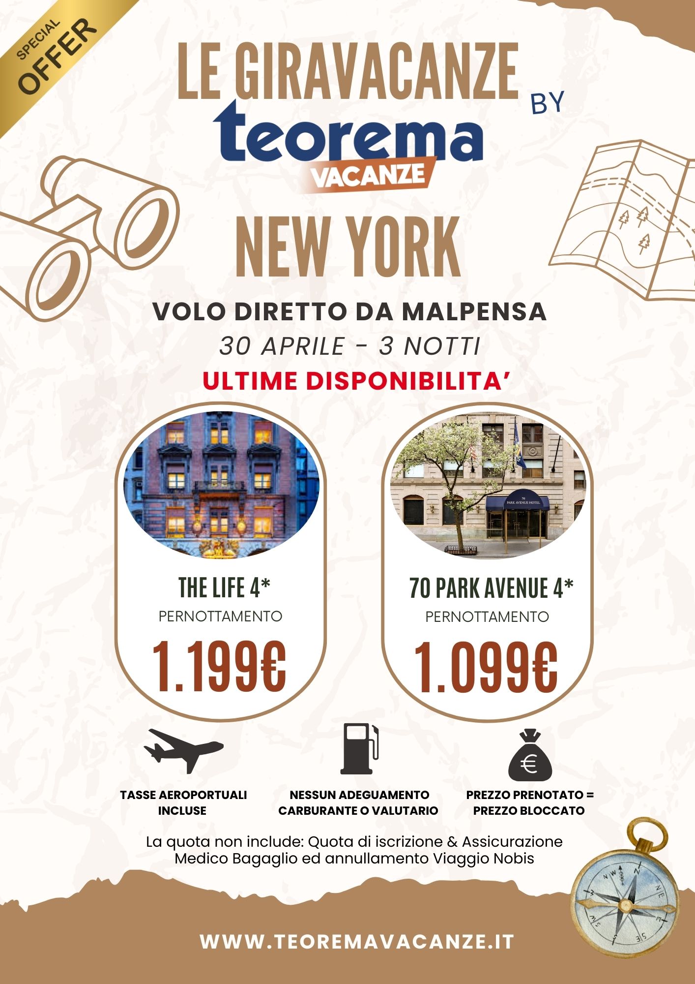 LE GIRAVACANZE - 30 aprile - New York da Milano