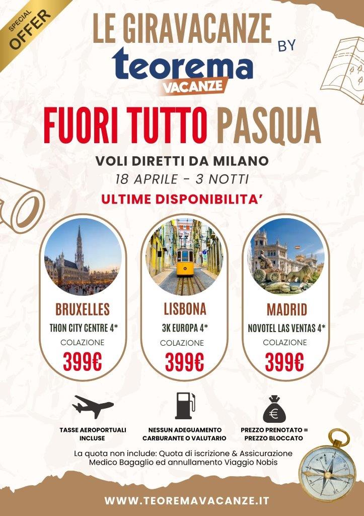 FUORI TUTTO - CITY BREAK da Milano - 18 Aprile