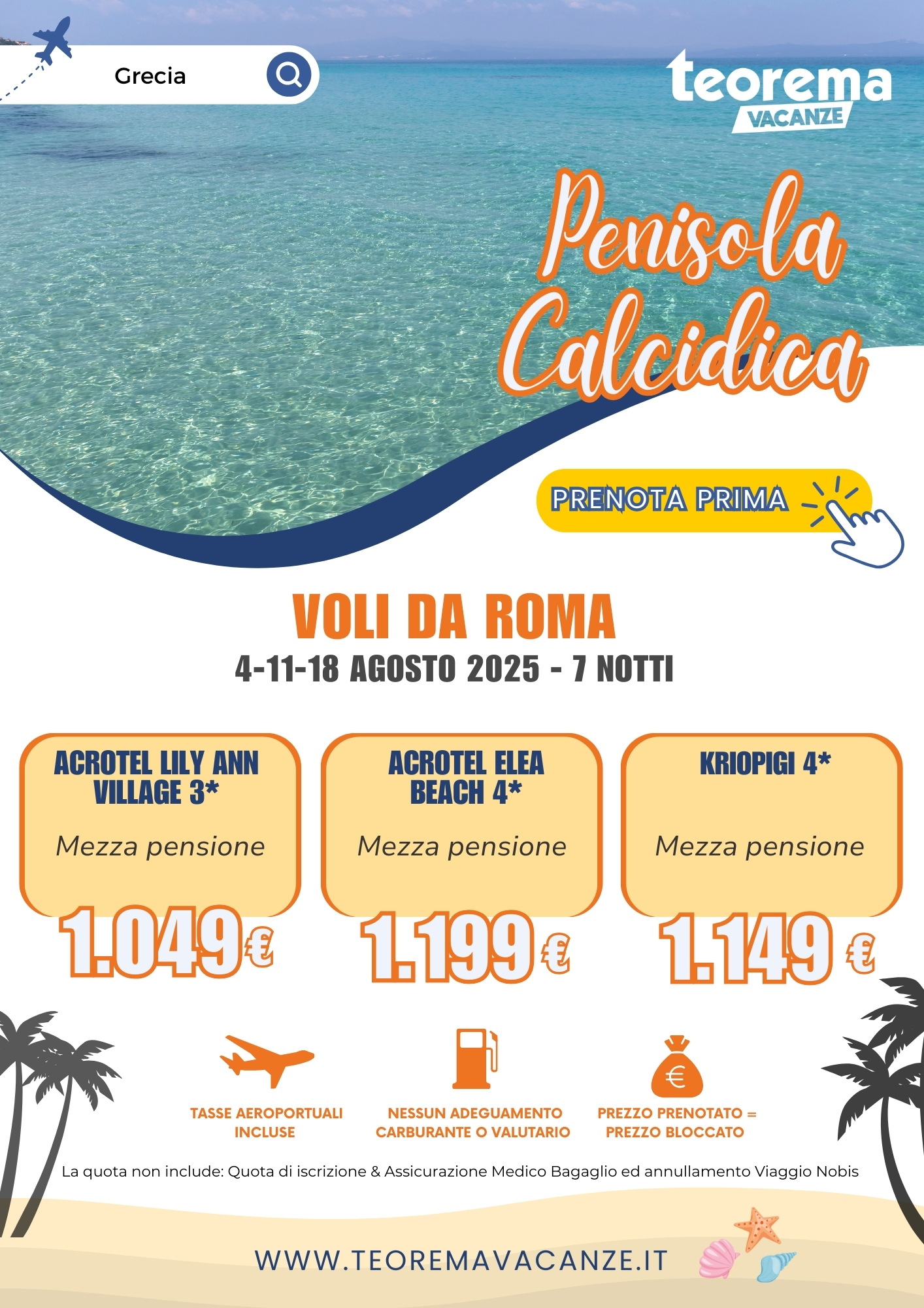 ESTATE TEOREMA 2025 - Penisola Calcidica da Roma