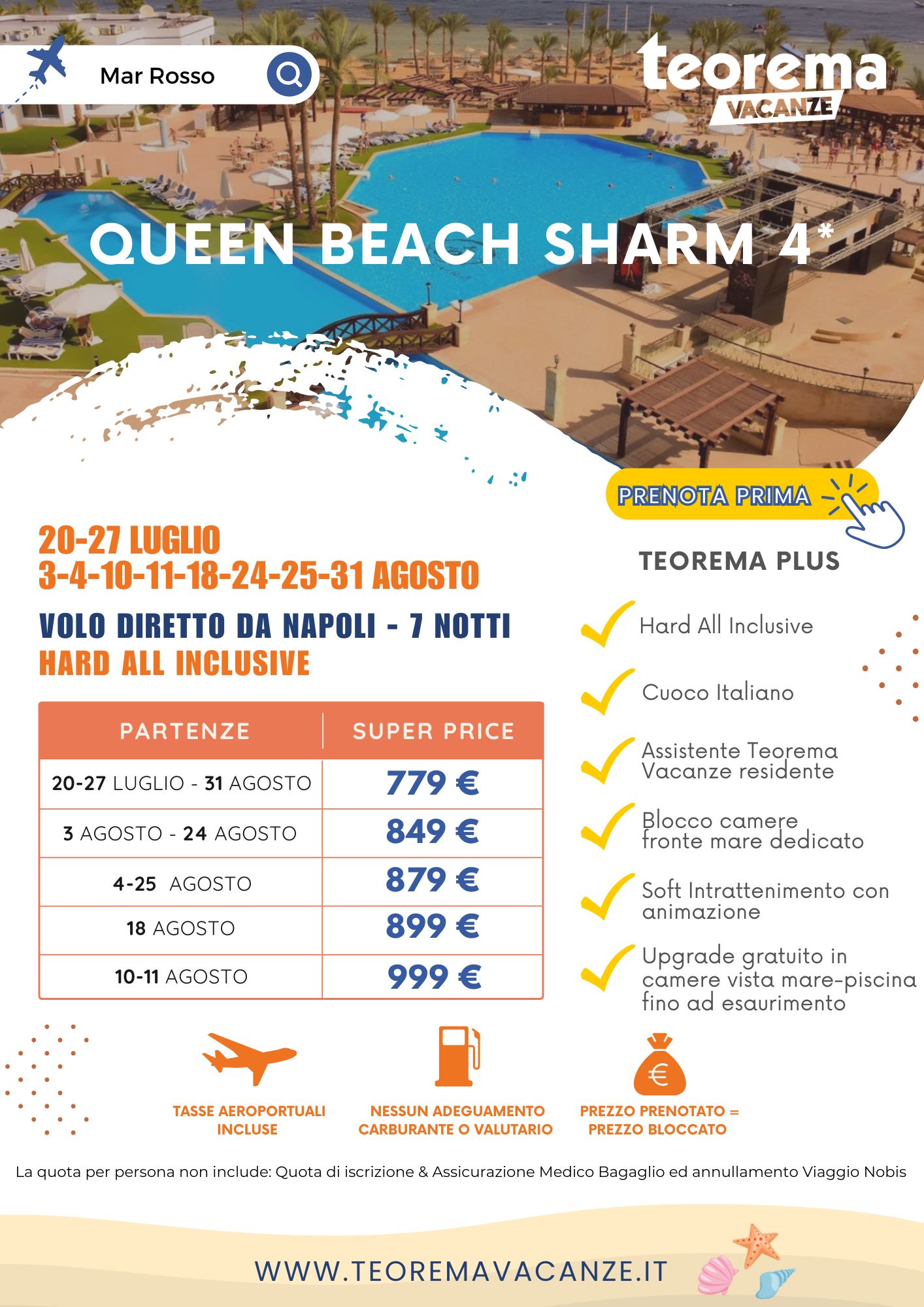 MAR ROSSO - Queen Beach Sharm - Da Napoli