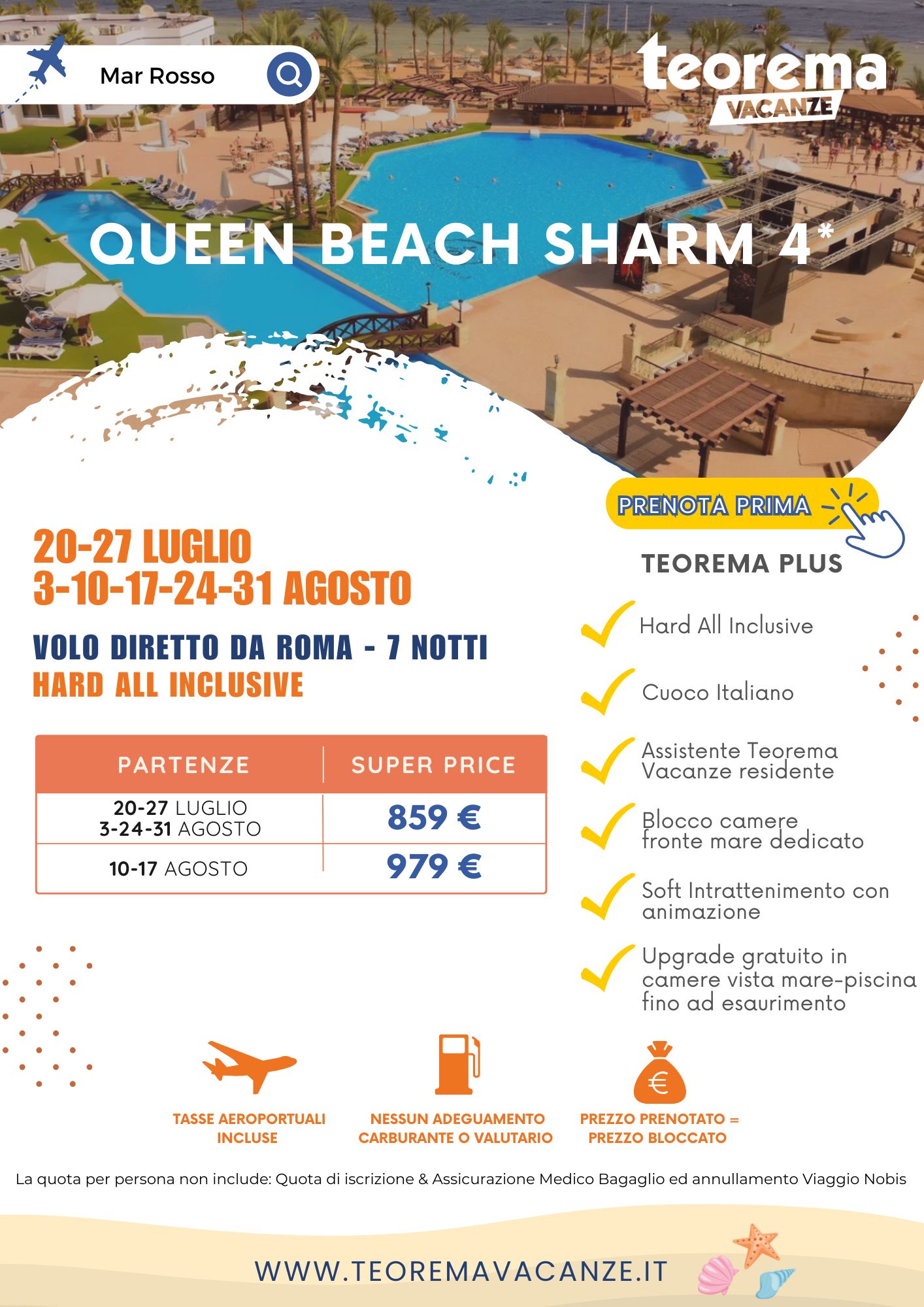 MAR ROSSO - Queen Beach Sharm - Da Roma