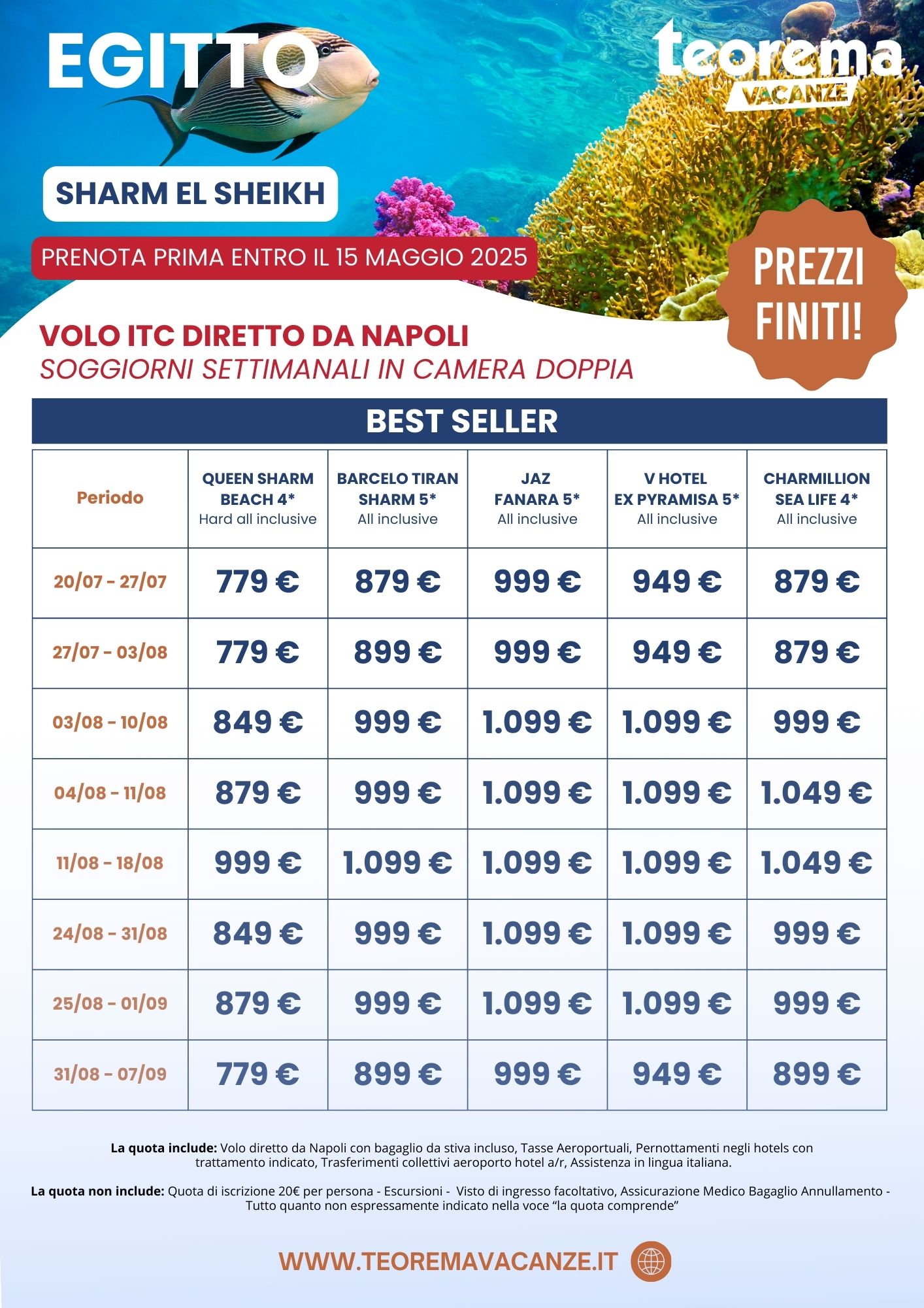 A TUTTO SHARM DA NAPOLI - PREZZI FINITI!