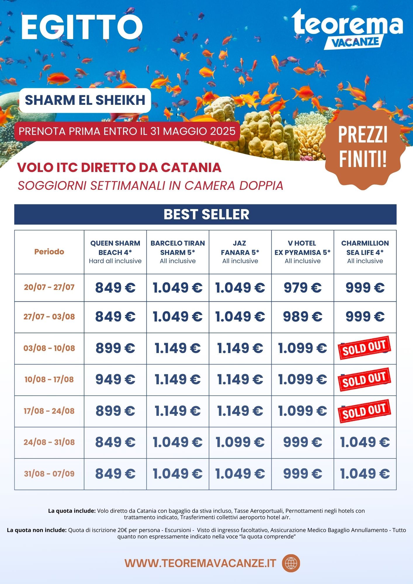 A TUTTO SHARM DA CATANIA - PREZZI FINITI!