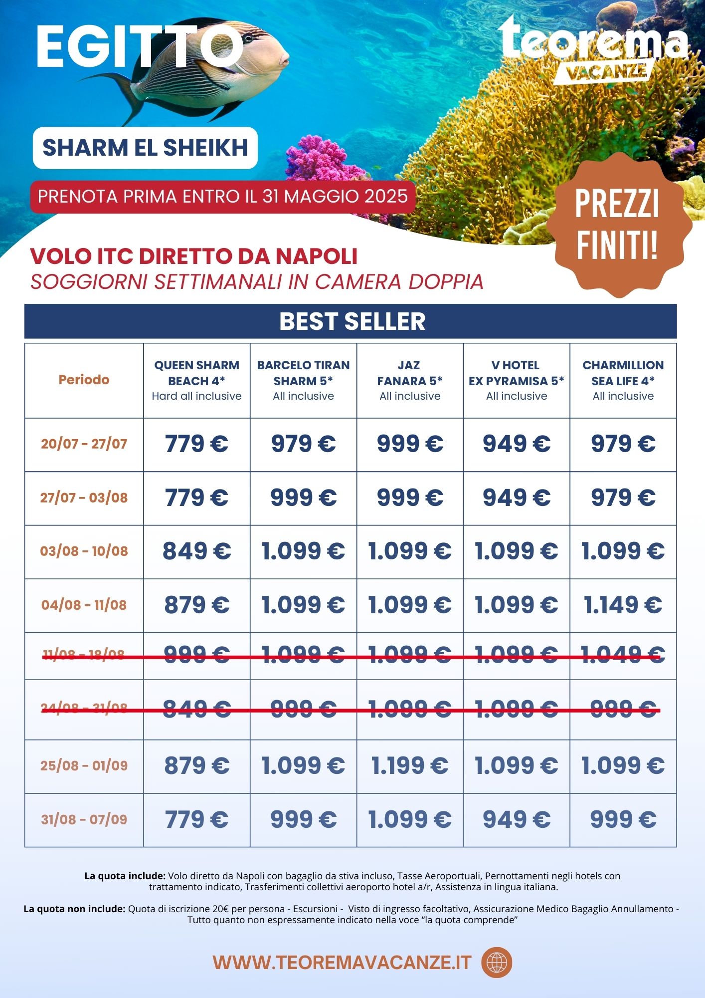 A TUTTO SHARM DA NAPOLI - PREZZI FINITI!