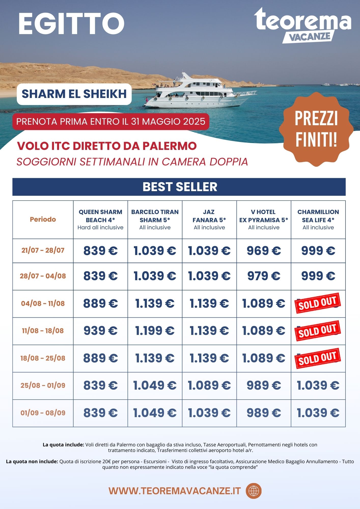 A TUTTO SHARM DA PALERMO - PREZZI FINITI!