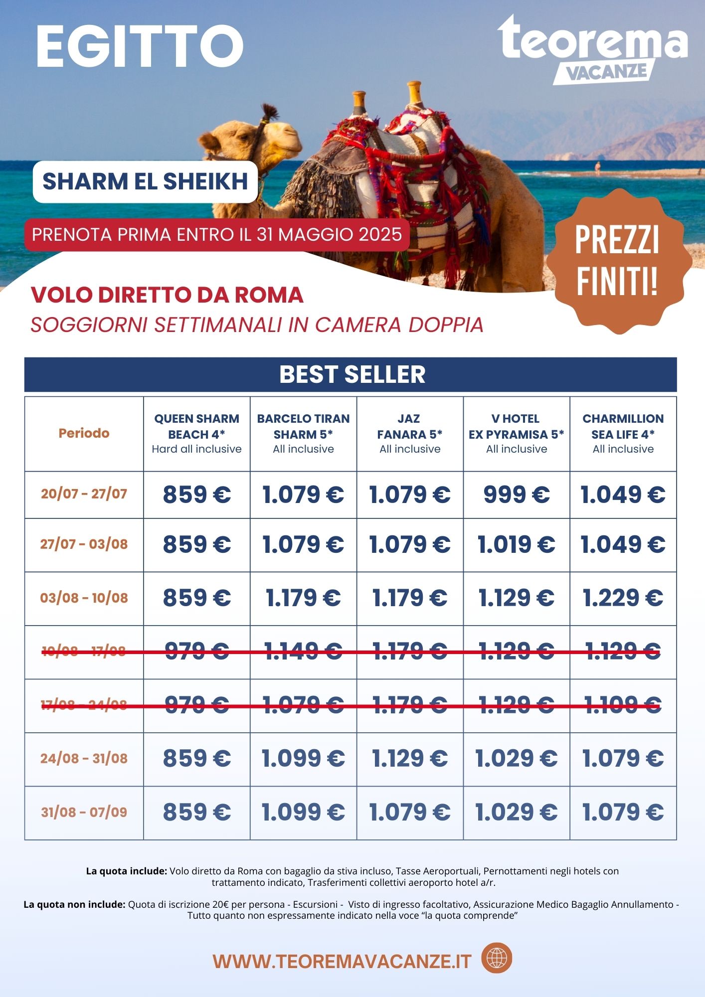 A TUTTO SHARM DA ROMA - PREZZI FINITI!