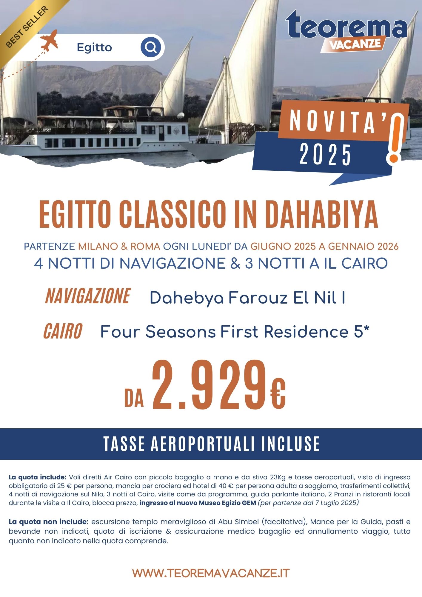Egitto Classico in Dahabiya