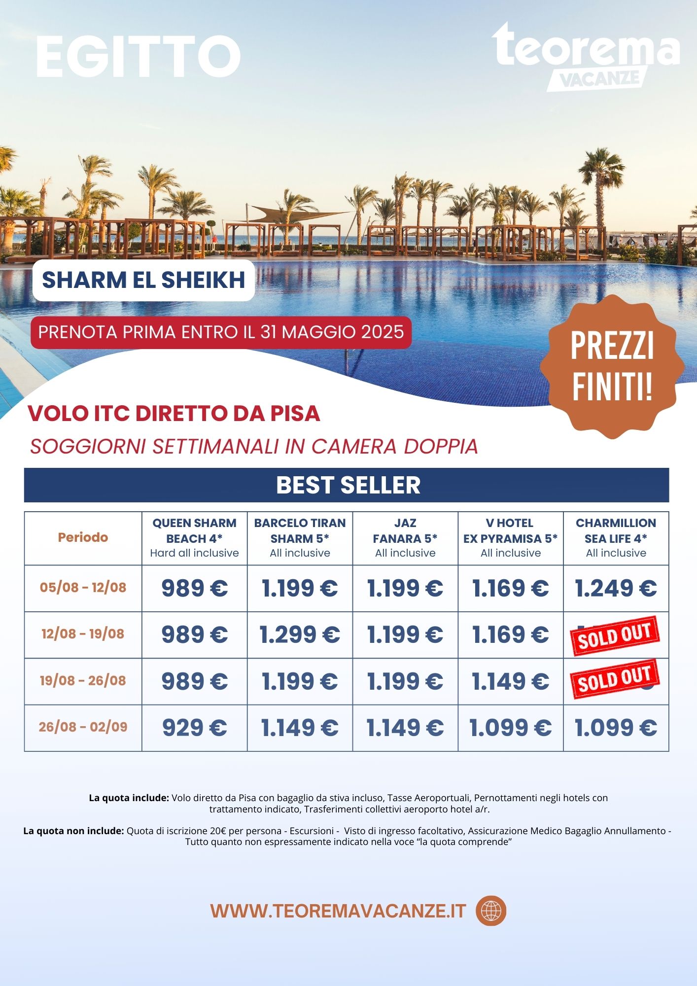 A TUTTO SHARM DA PISA - PREZZI FINITI!