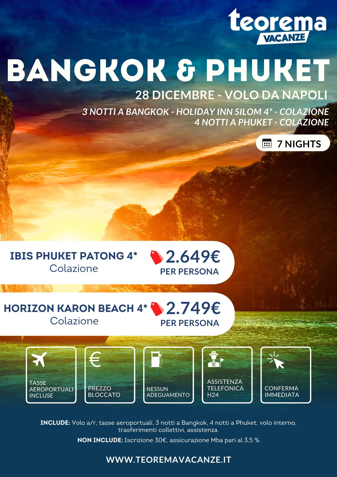 Winter 2026 - Combo Bangkok &Phuket - da Napoli