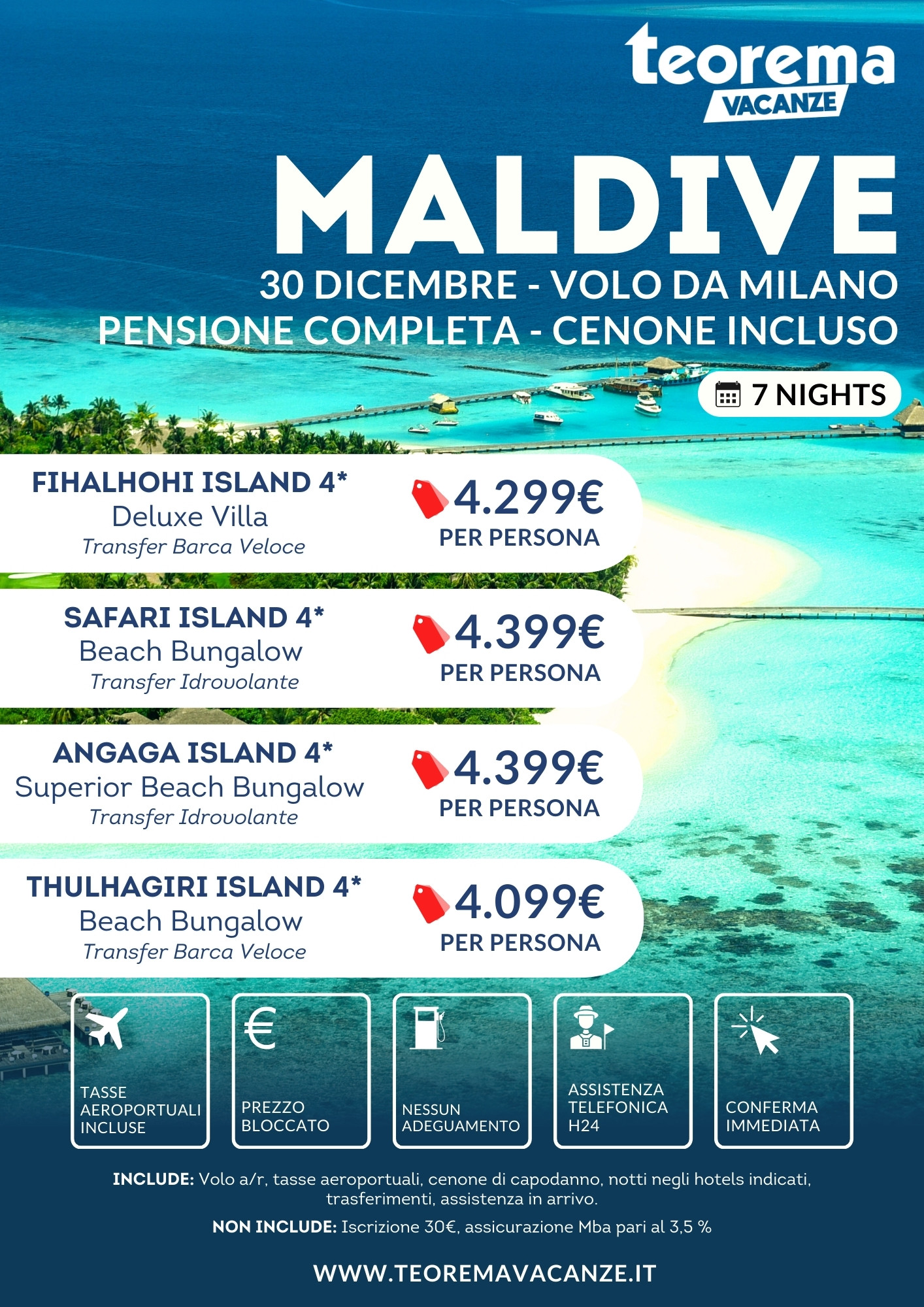 Winter 2026 - Maldive - da Milano