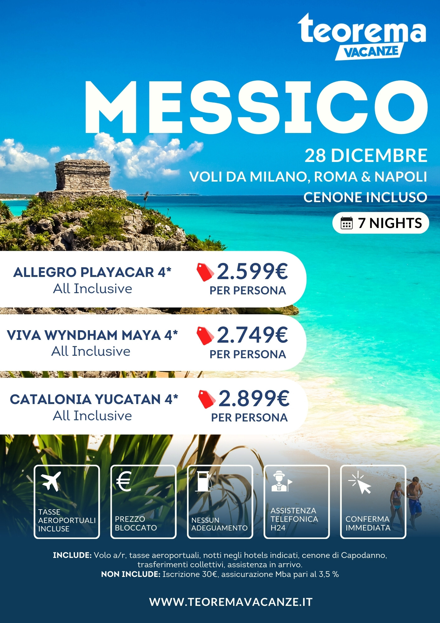 Winter 2026 - Messico - da Milano, Roma & Napoli