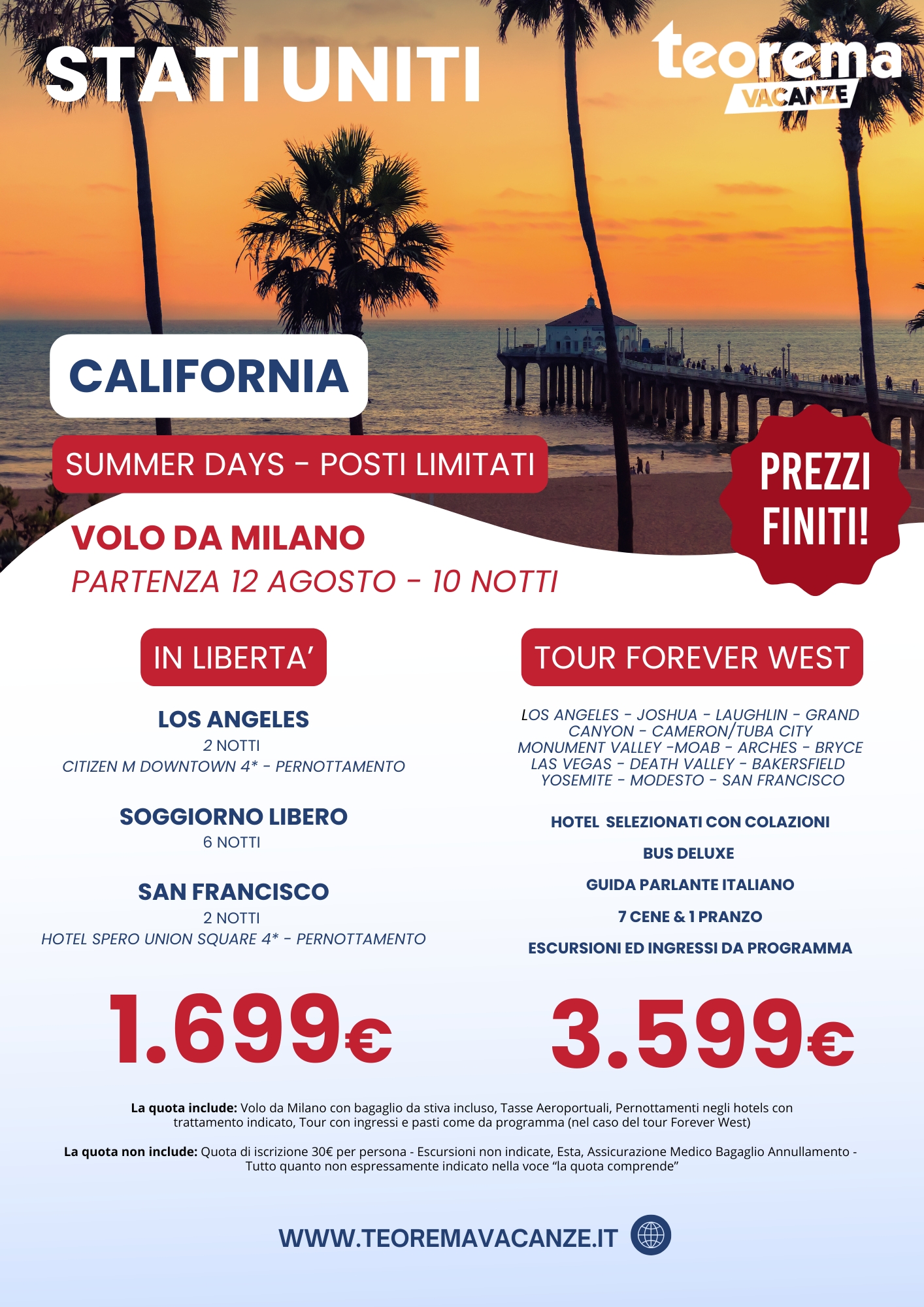 SUMMER DAYS - CALIFORNIA - Da Milano