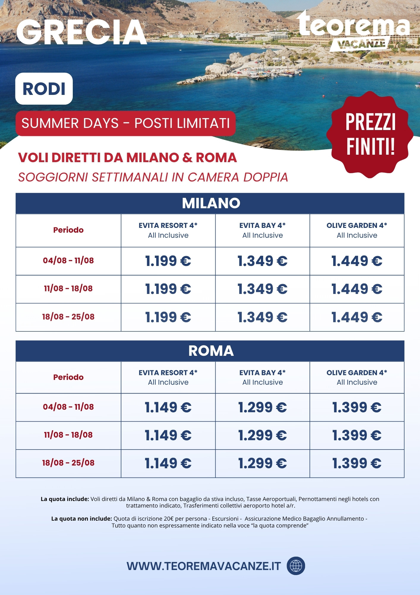 SUMMER DAYS - RODI - Da Milano & Roma