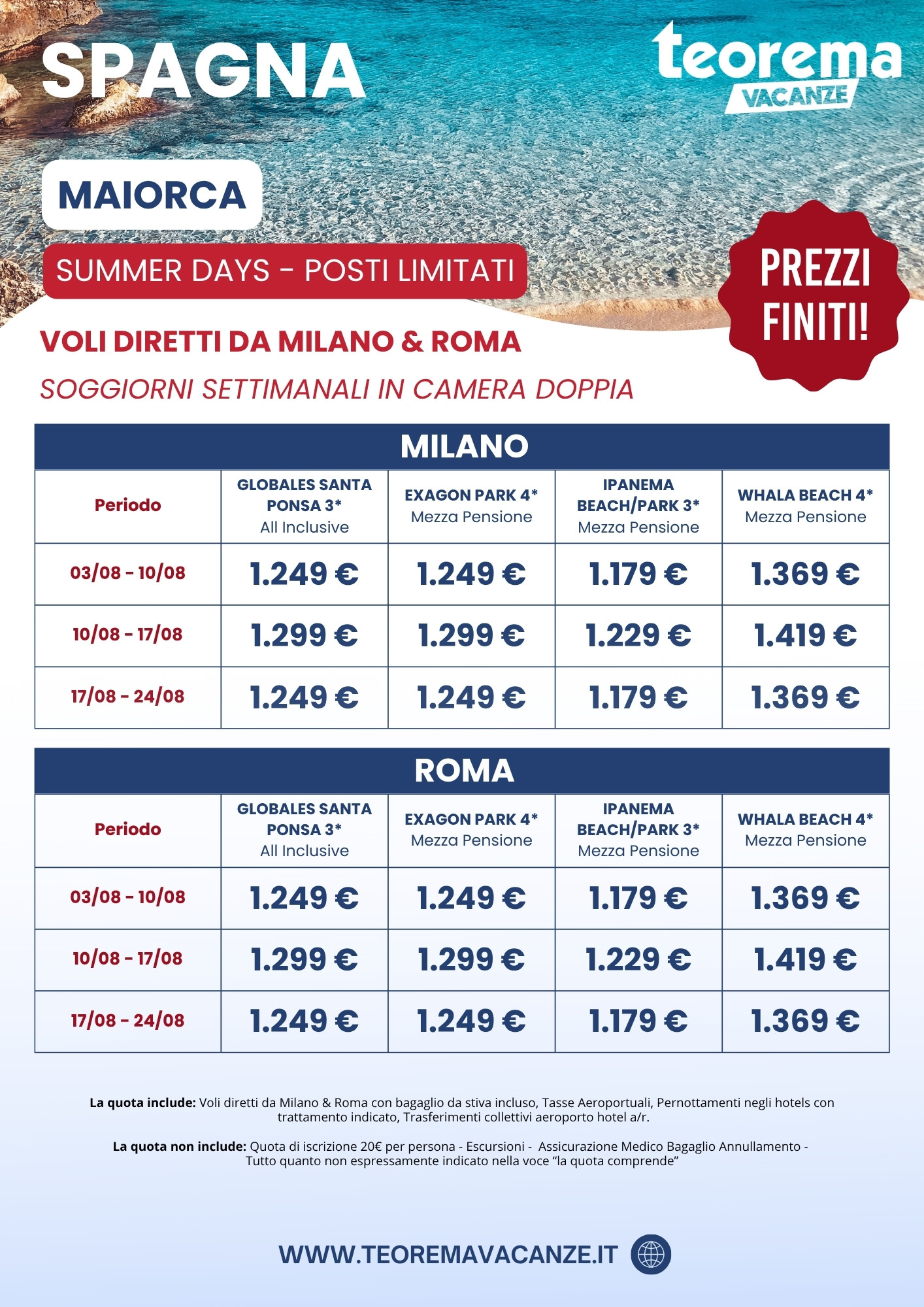 SUMMER DAYS - MAIORCA - Da Milano & Roma