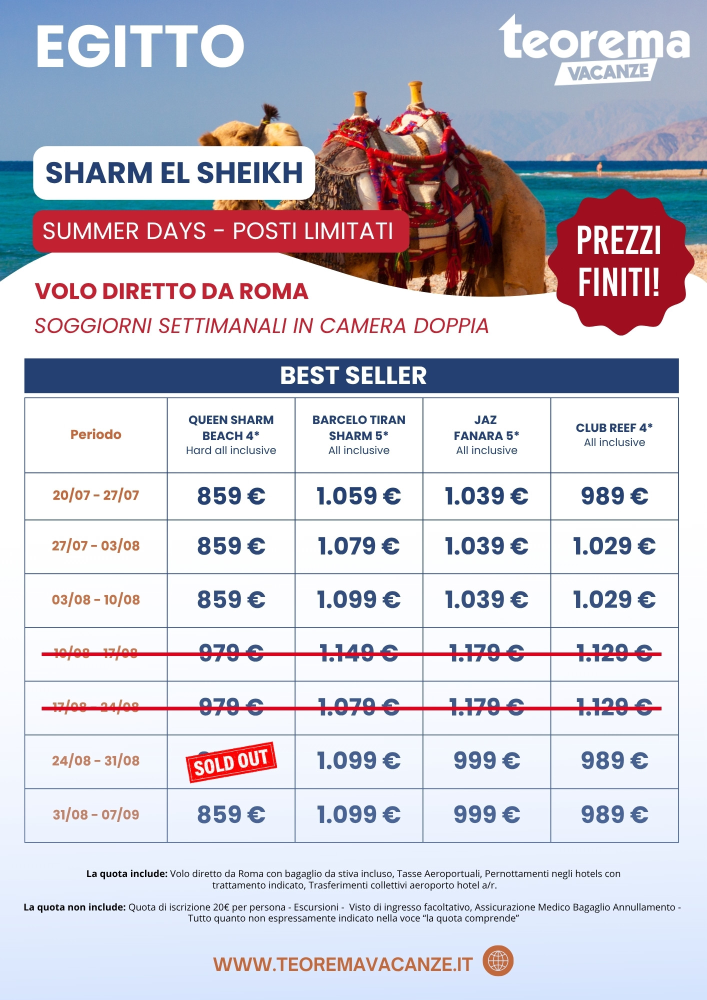 SUMMER DAYS - SHARM EL SHEIKH  - Da Roma