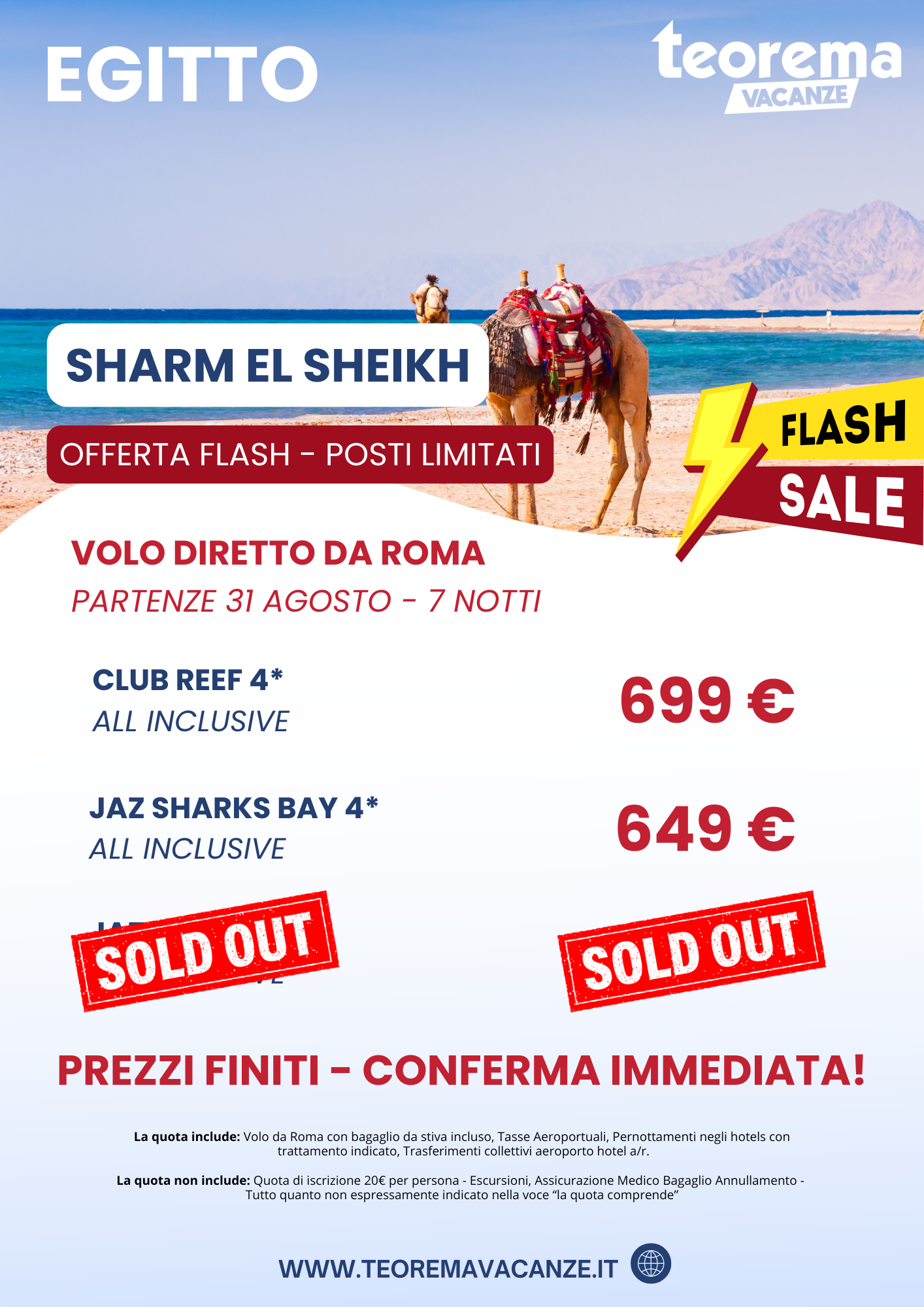 FLASH SALE 2025 - SHARM EL SHEIKH - Da Roma