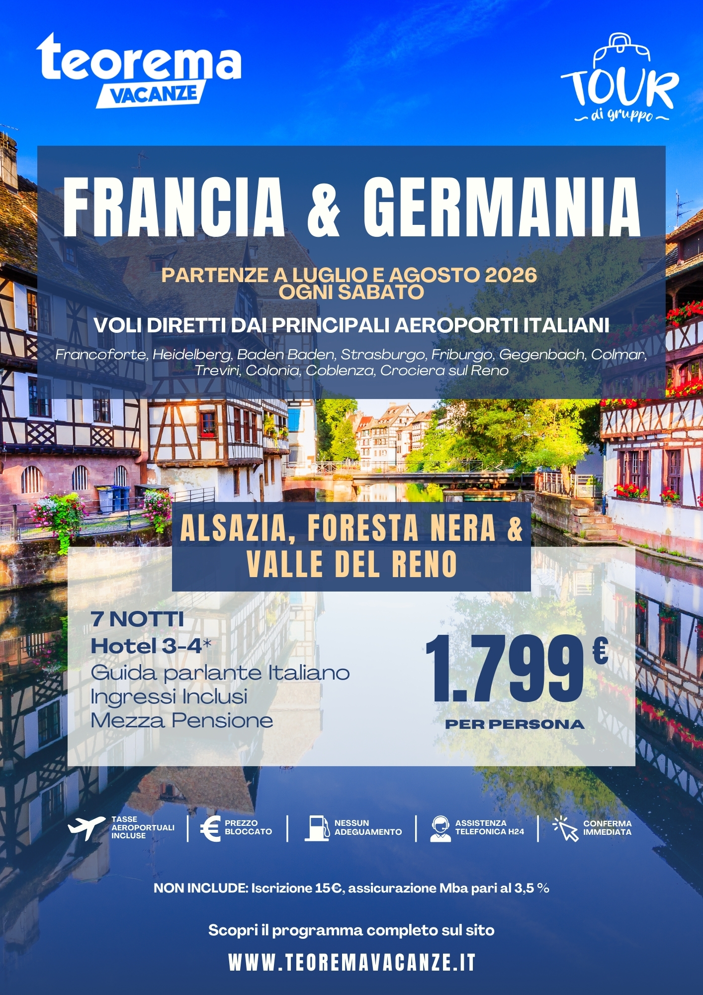 TOUR ALSAZIA FORESTA NERA E VALLE DEL RENO - SUMMER 2026