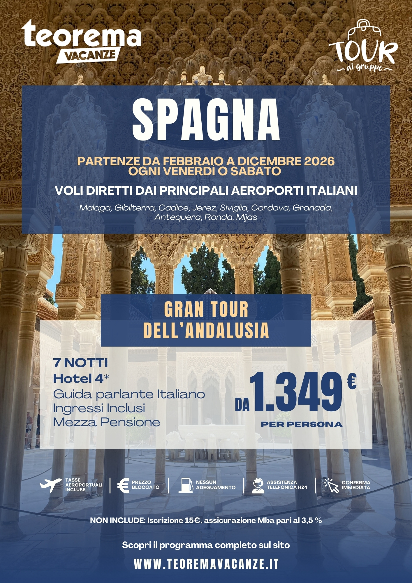 GRAN TOUR DELL'ANDALUSIA - SUMMER 2026