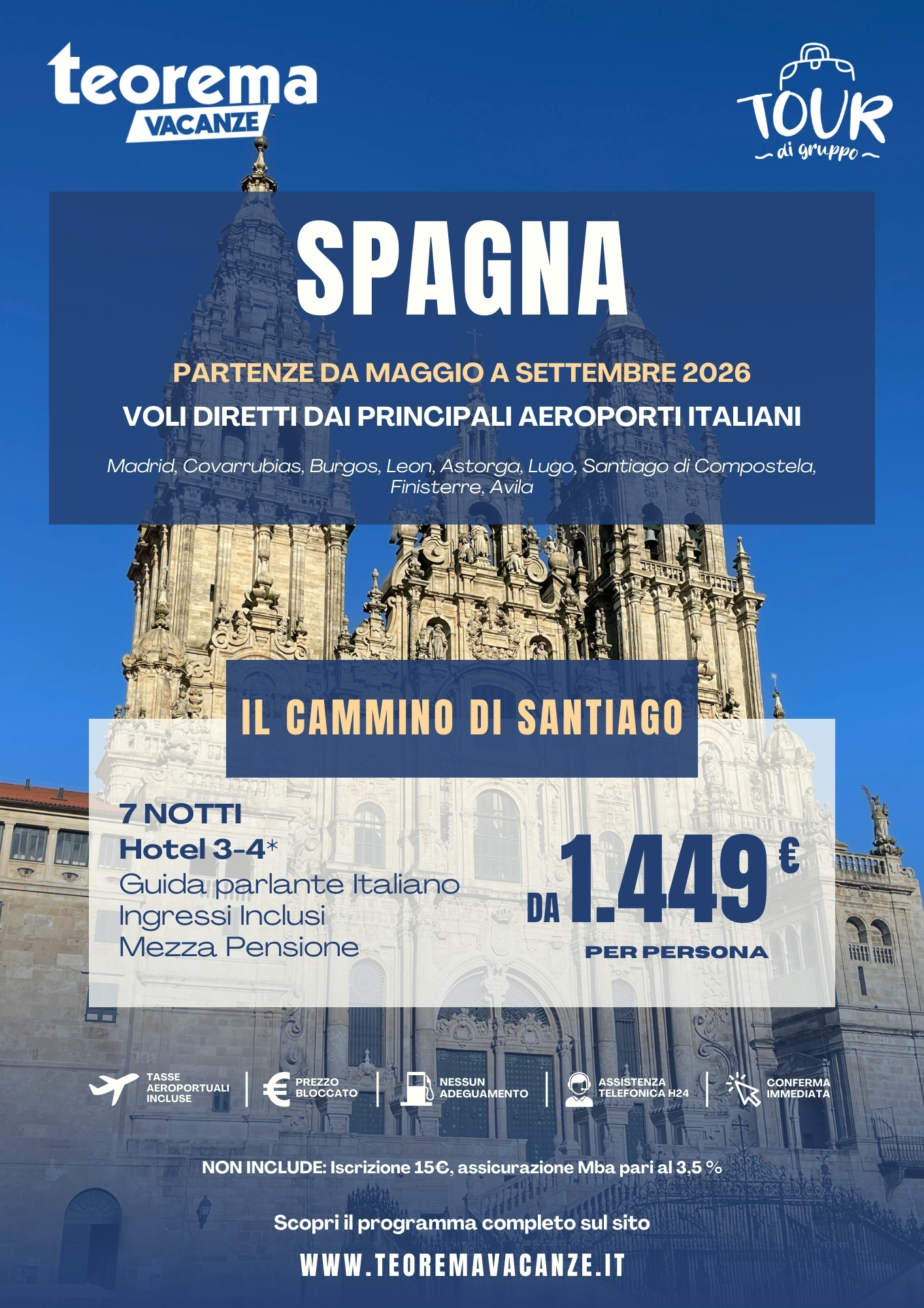 TOUR CAMMINO DI SANTIAGO - SUMMER 2026