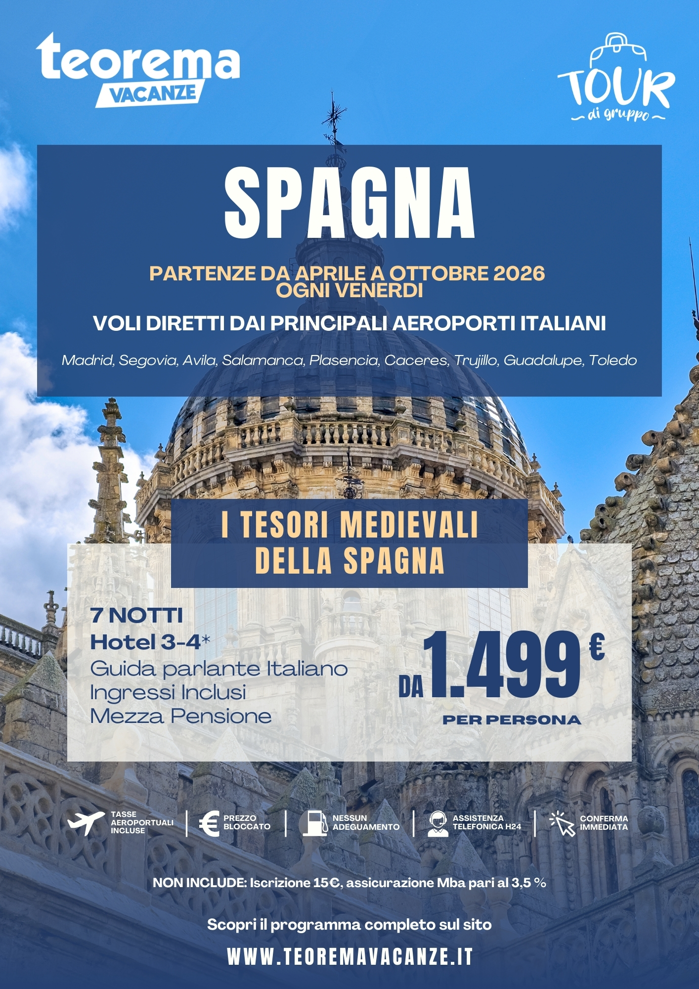 TOUR TESORI MEDIEVALI DELLA SPAGNA - SUMMER 2026
