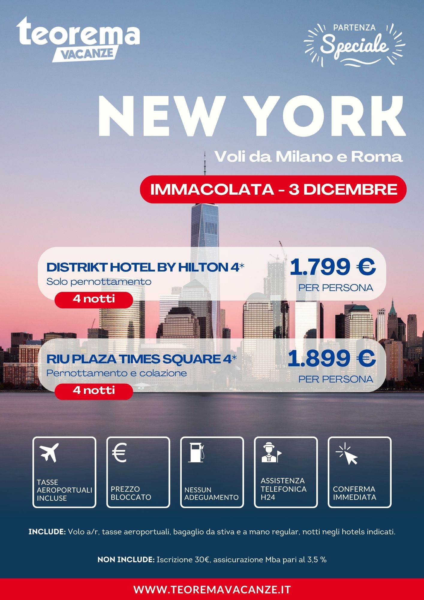 IMMACOLATA NEW YORK - DA MILANO E ROMA - WINTER 2027