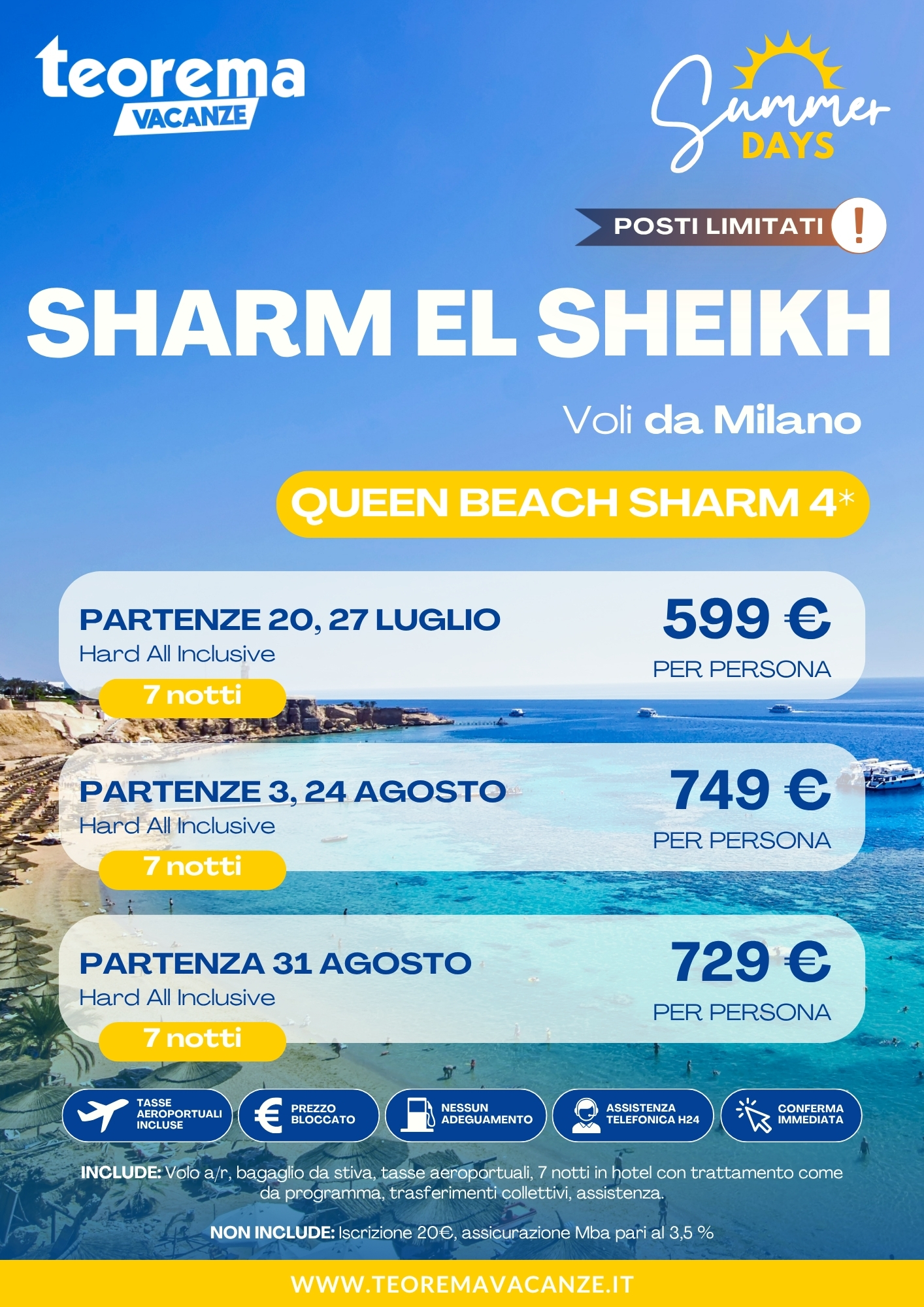 SUMMER DAYS 26 - SHARM EL SHEIKH - DA MILANO