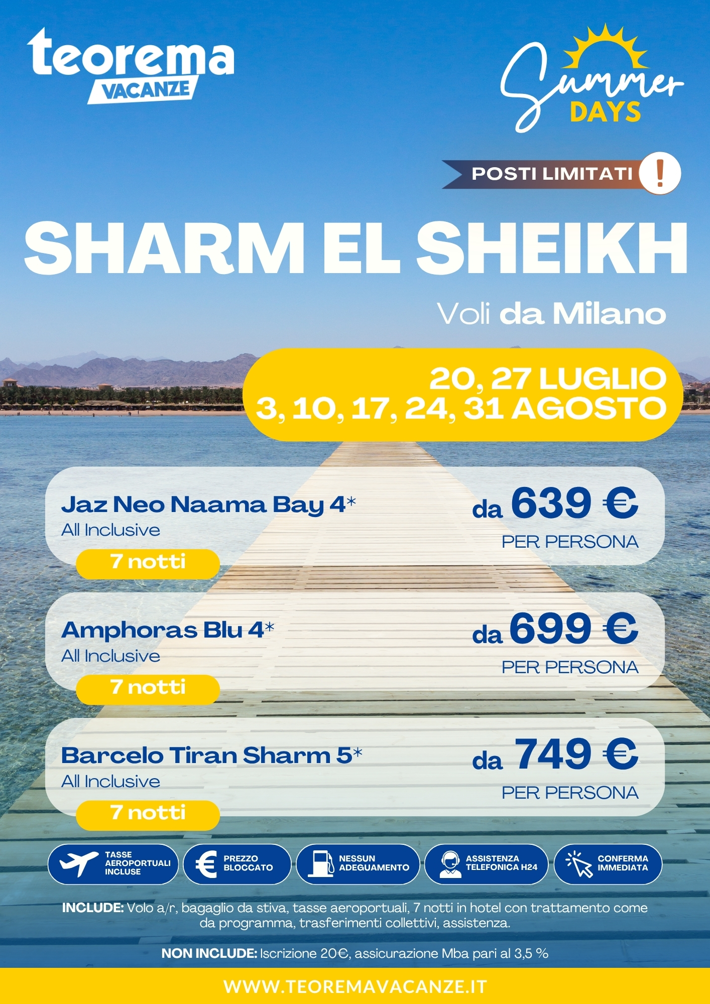 SUMMER DAYS 26 - SHARM EL SHEIKH GENERICO - DA MILANO