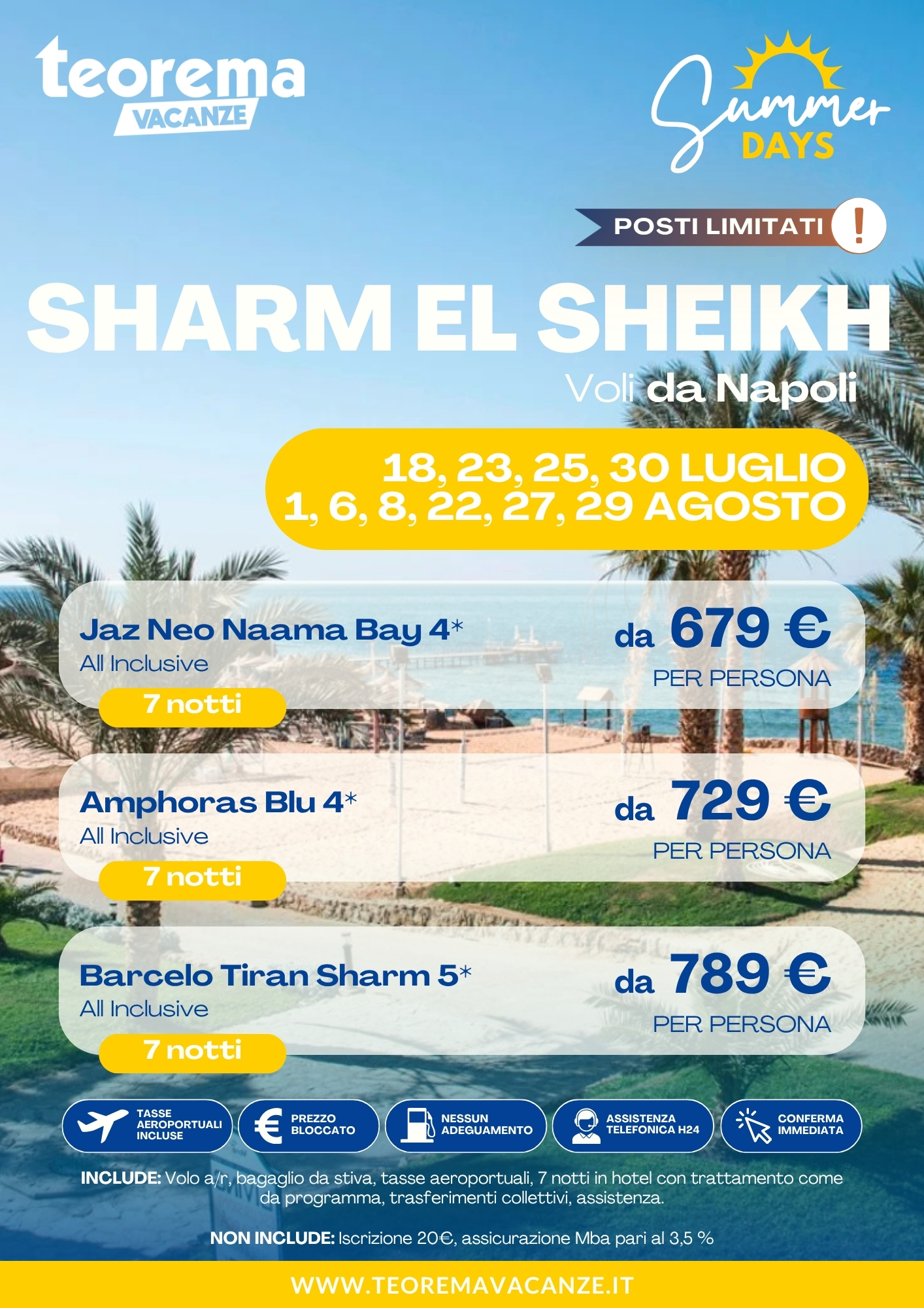 SUMMER DAYS 26 - SHARM EL SHEIKH GENERICO - DA NAPOLI