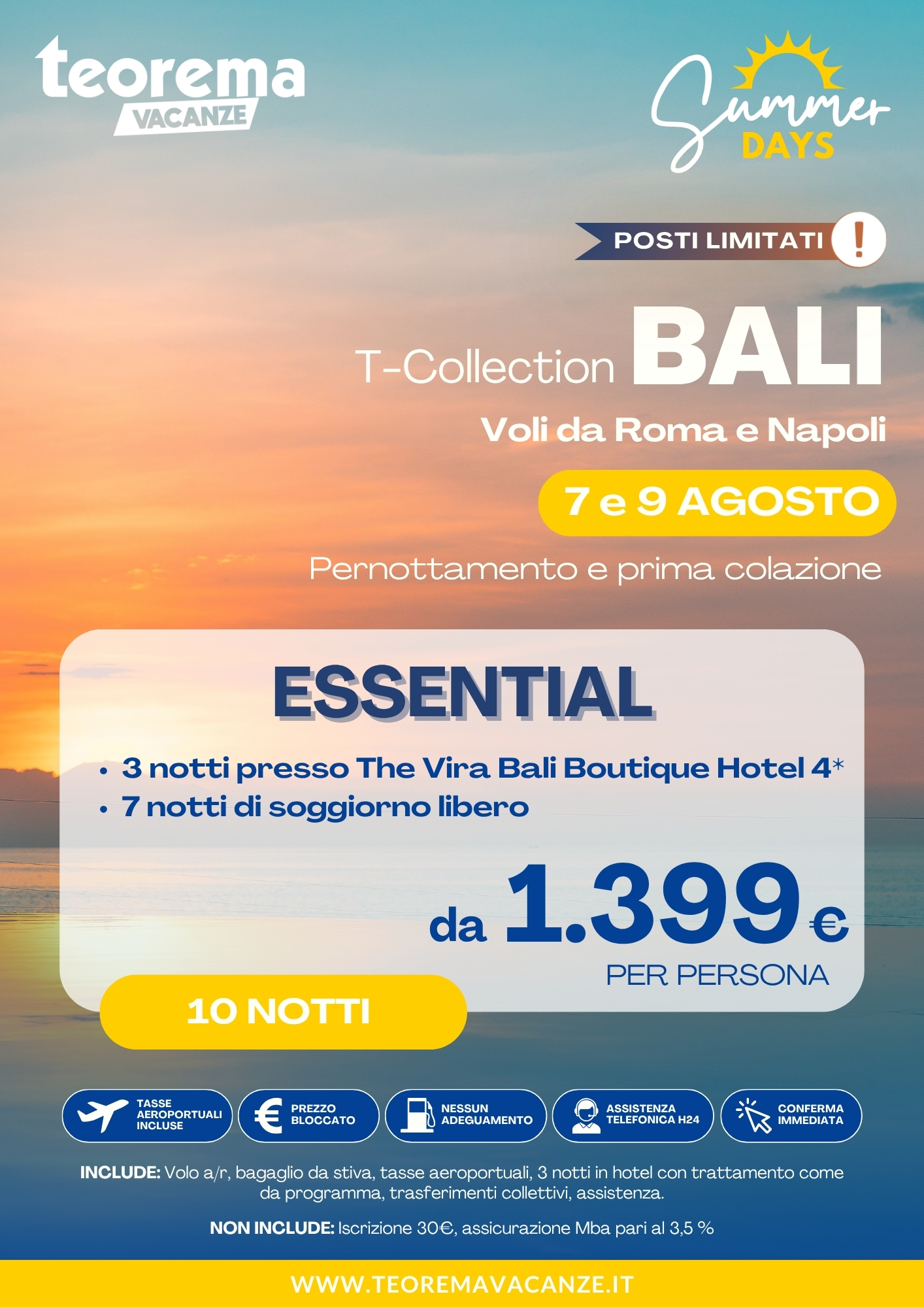SUMMER DAYS 26 - BALI ESSENTIAL - DA ROMA E NAPOLI