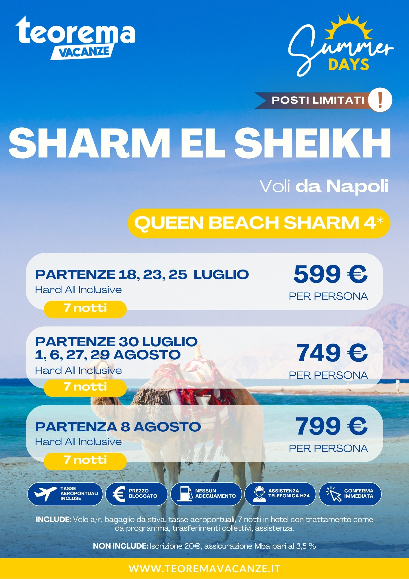 SUMMER DAYS 26 - SHARM EL SHEIKH - DA NAPOLI